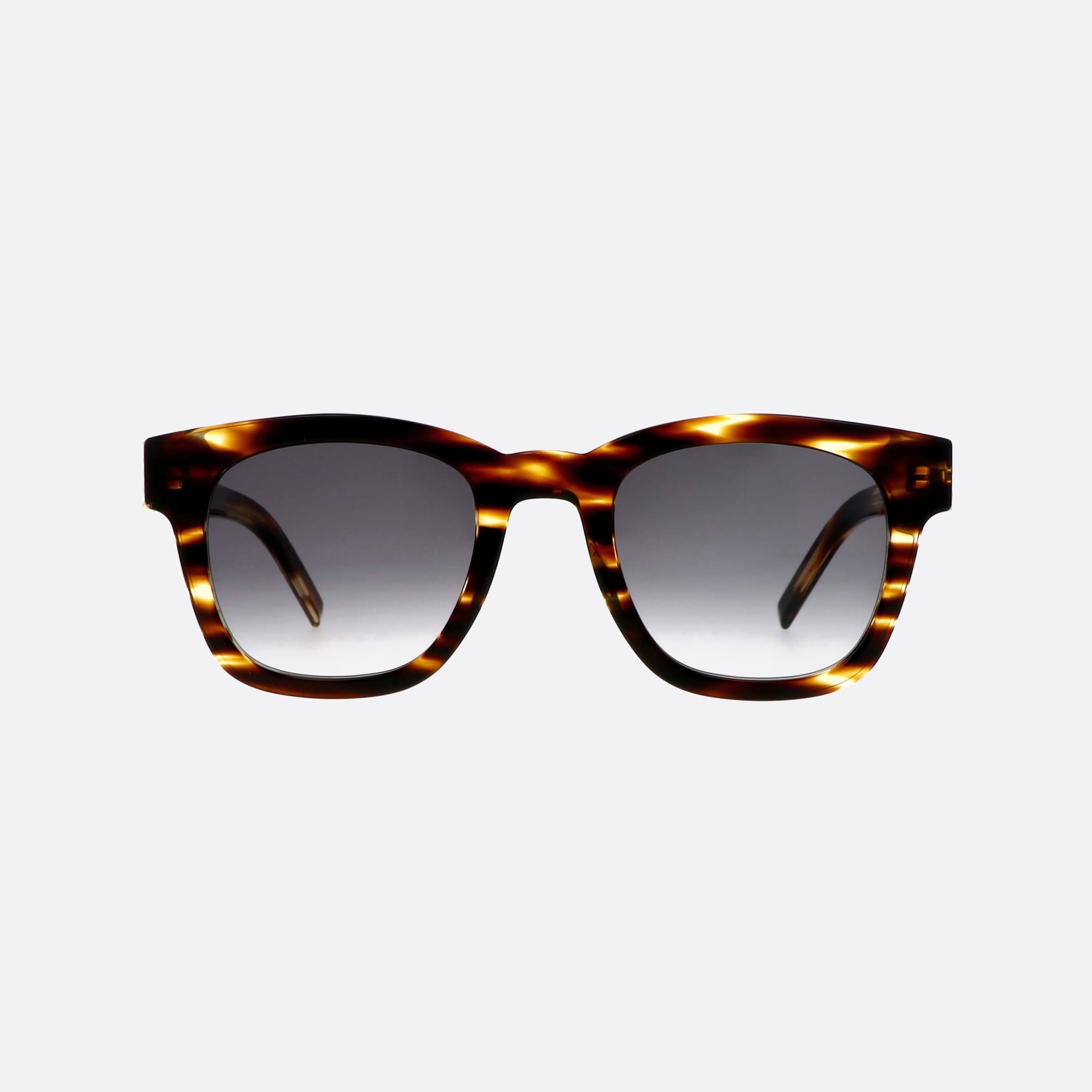 Saint 49mm Laurent Monogram M124 Tortoise Square Unisex Sunglasses - Side View