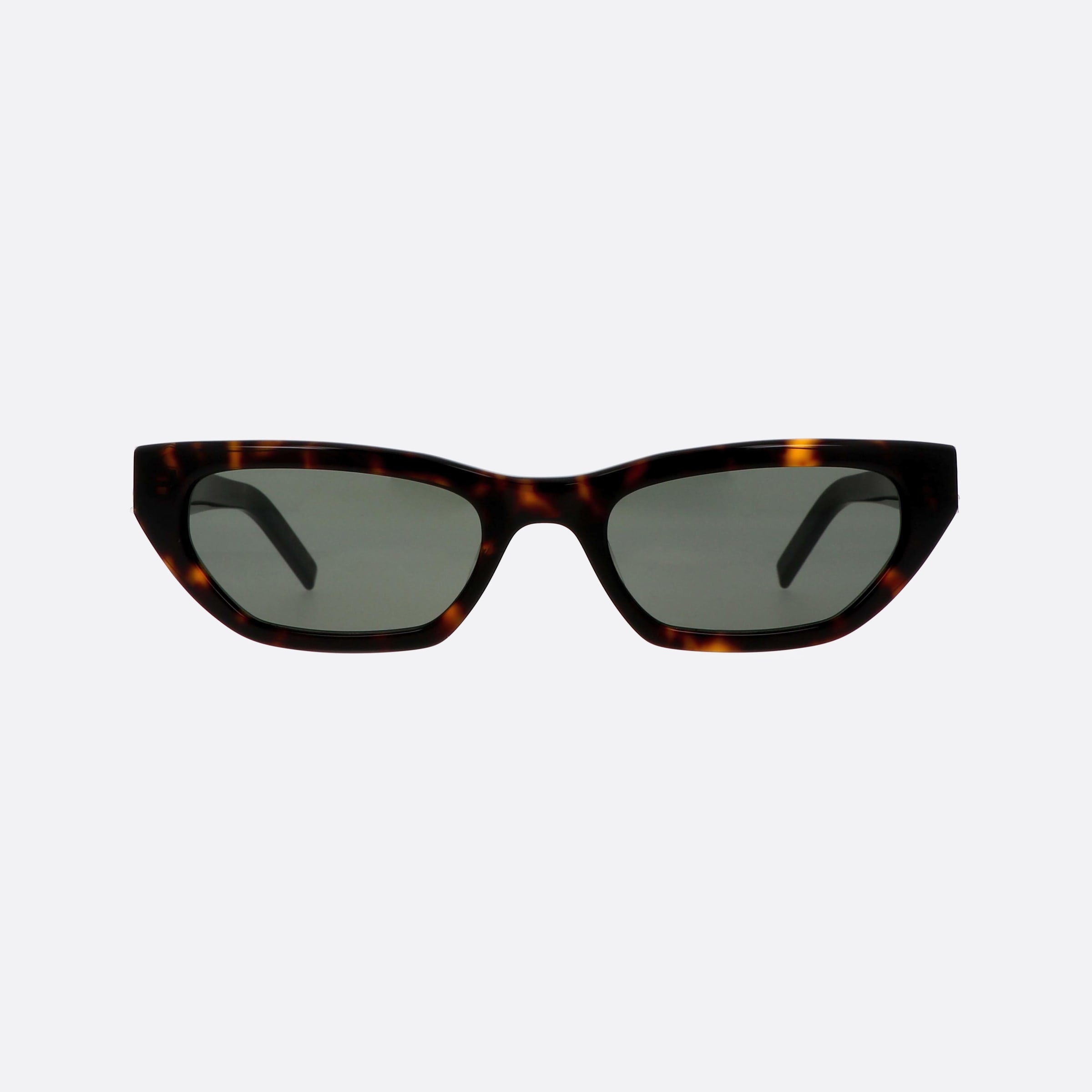 Saint 54mm Laurent Monogram M126 Tortoise Cat Eyes Unisex Sunglasses - Side View
