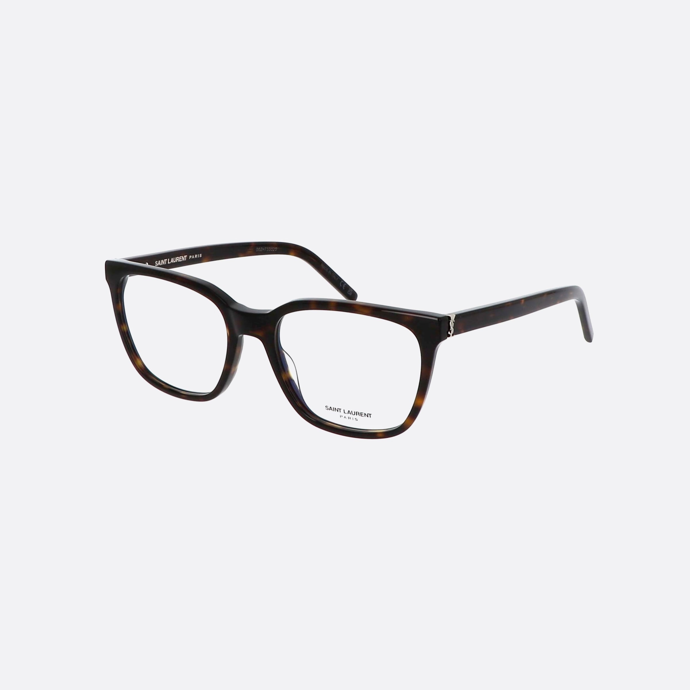 Saint 54mm Laurent Monogram M129 Tortoise Rectangle Unisex Eyeglasses - Main View