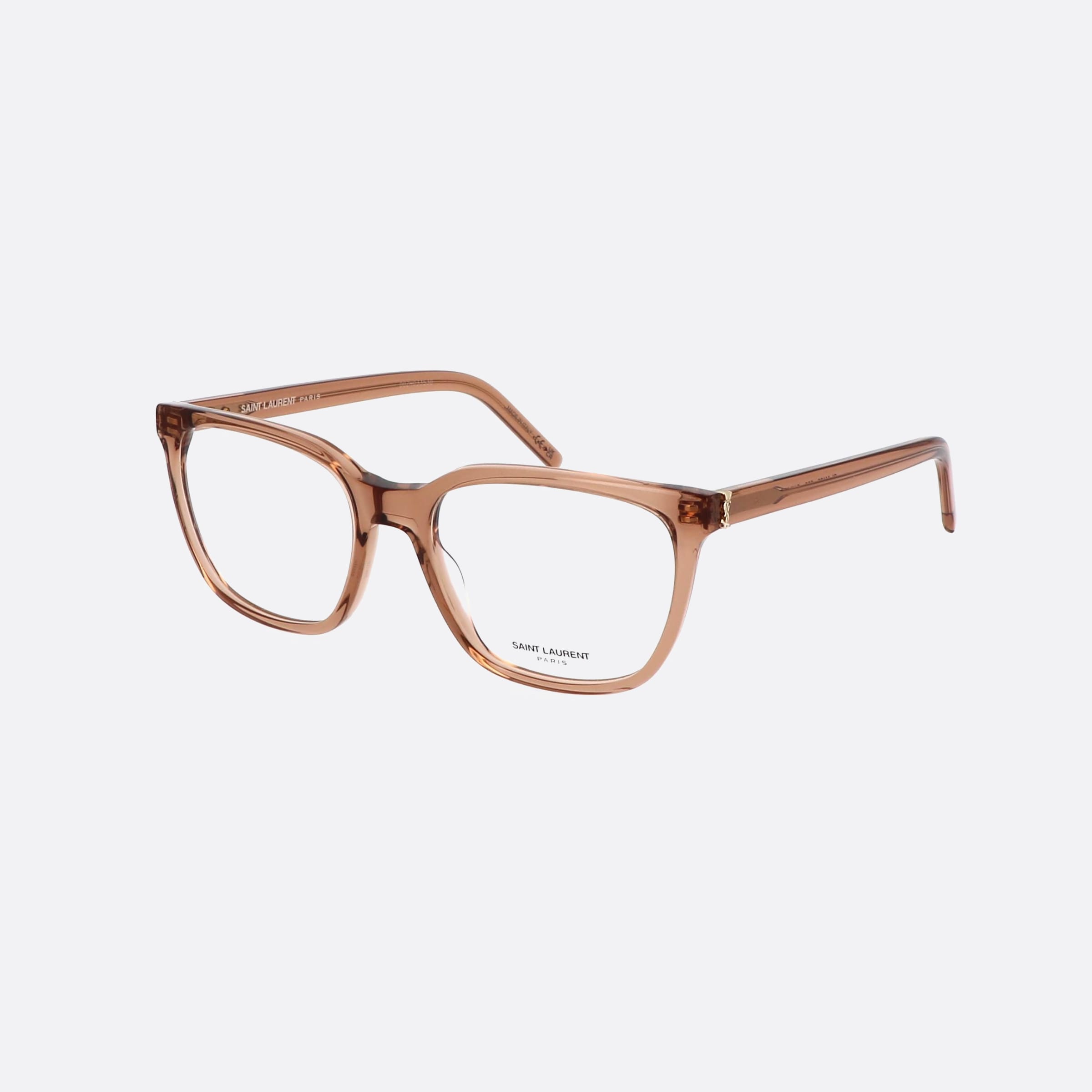 Saint 54mm Laurent Monogram M129 Brown Rectangle Unisex Eyeglasses - Main View