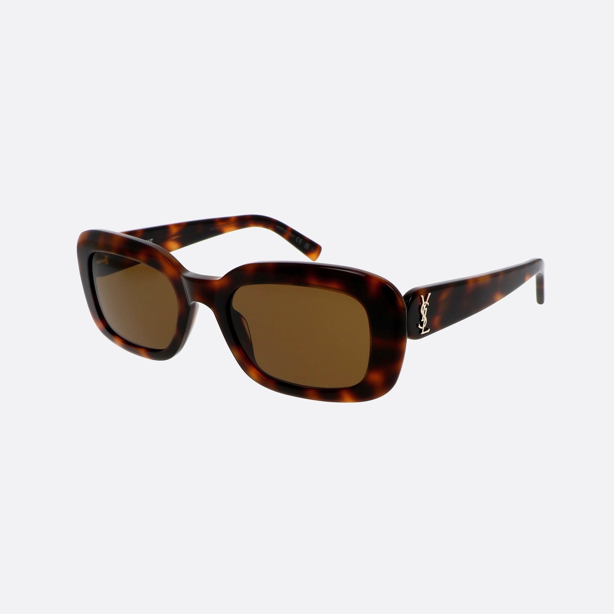 Saint 53mm Laurent Monogram M130 Havana Squared Woman Sunglasses - Main View