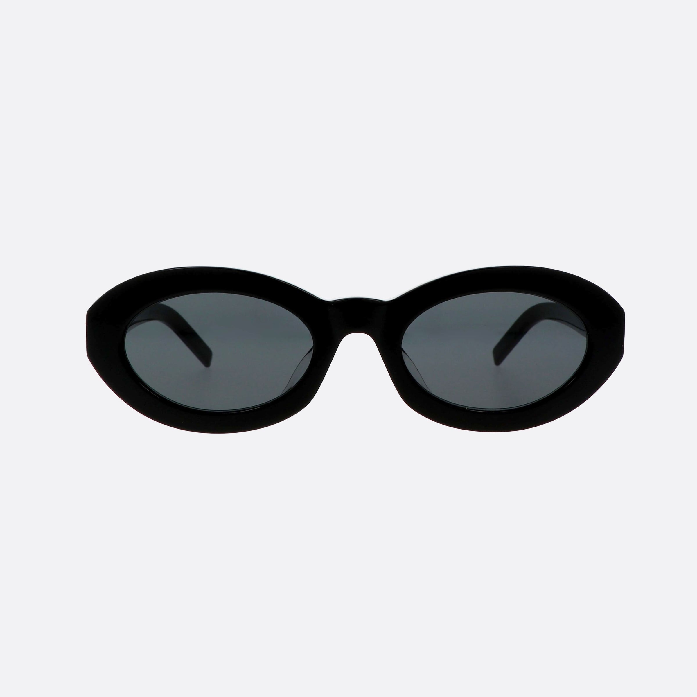 Saint 53mm Laurent Monogram M136 Black Geometric Women Sunglasses - Side View