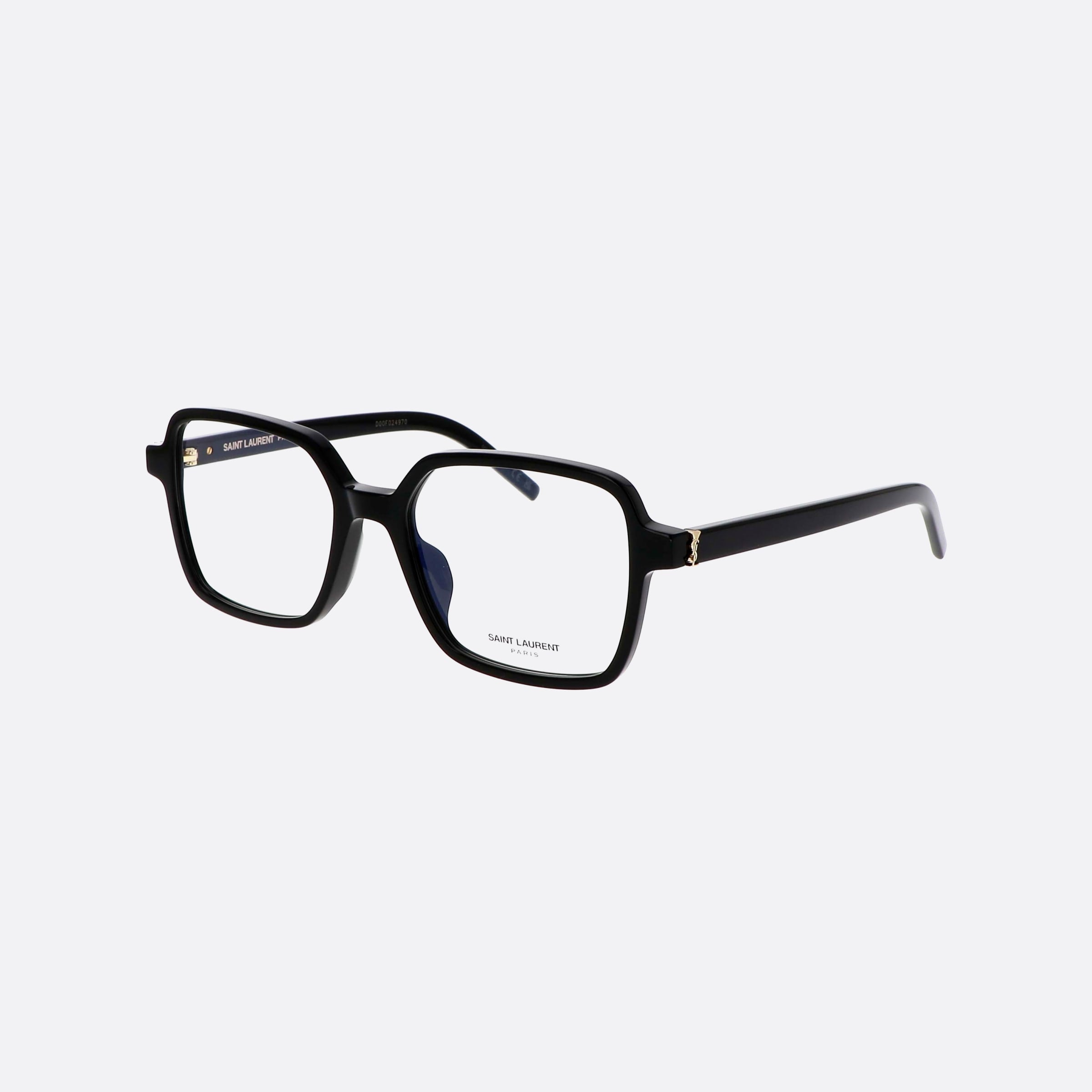 Saint 54mm Laurent Monogram M139 Black Squared Woman Eyeglasses - Main View