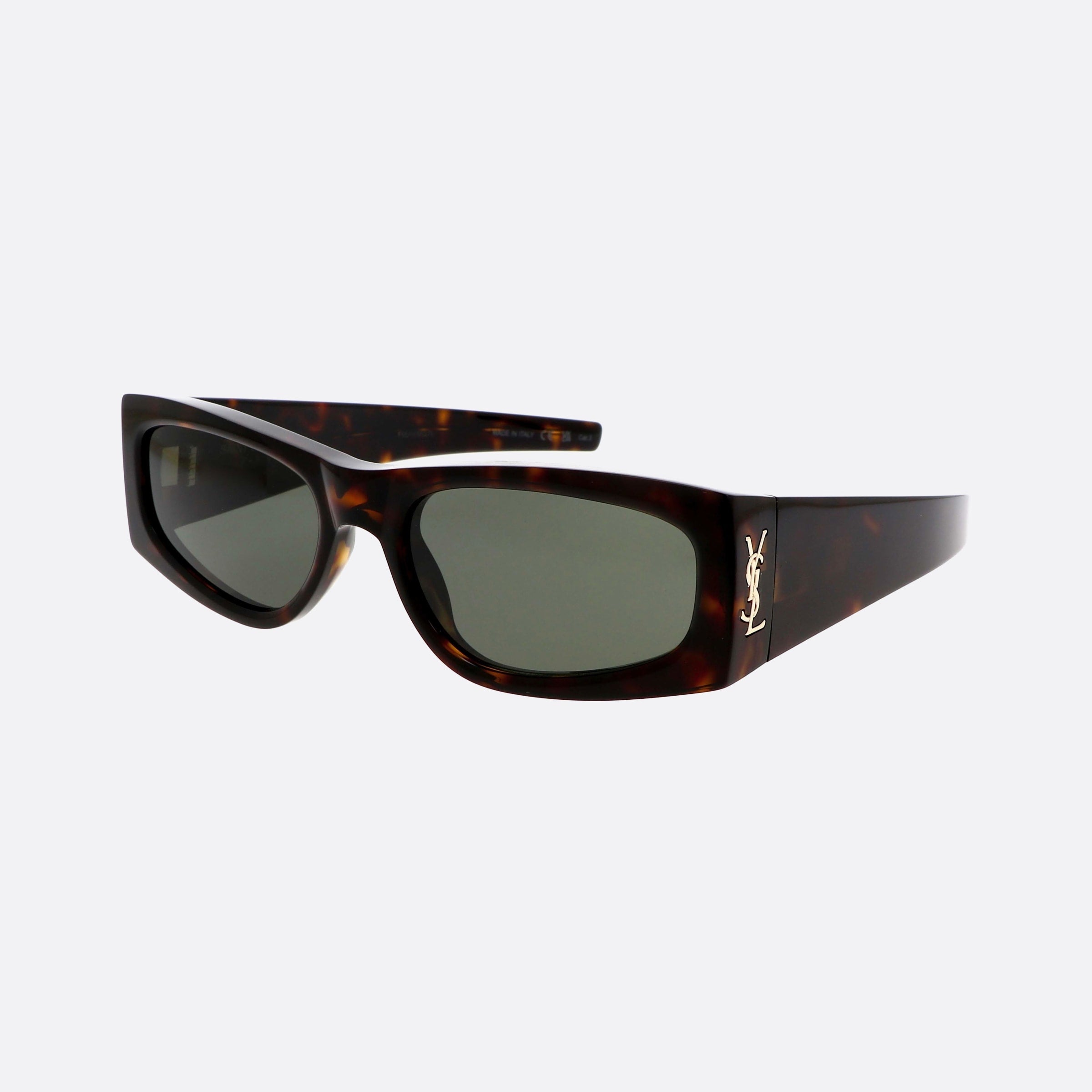 Saint 56mm Laurent Monogram M140 Tortoise Rectangle Woman Sunglasses - Main View