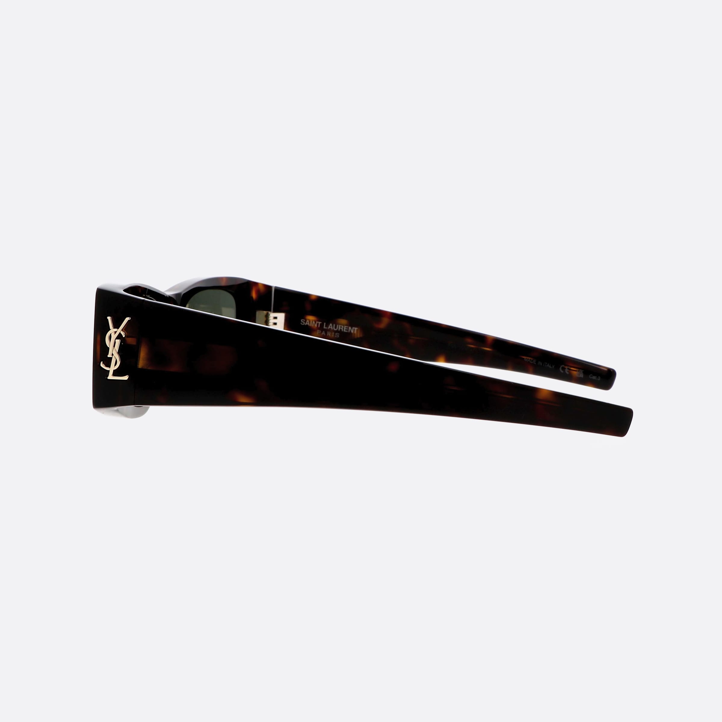 Saint 56mm Laurent Monogram M140 Tortoise Rectangle Woman Sunglasses - Detail View