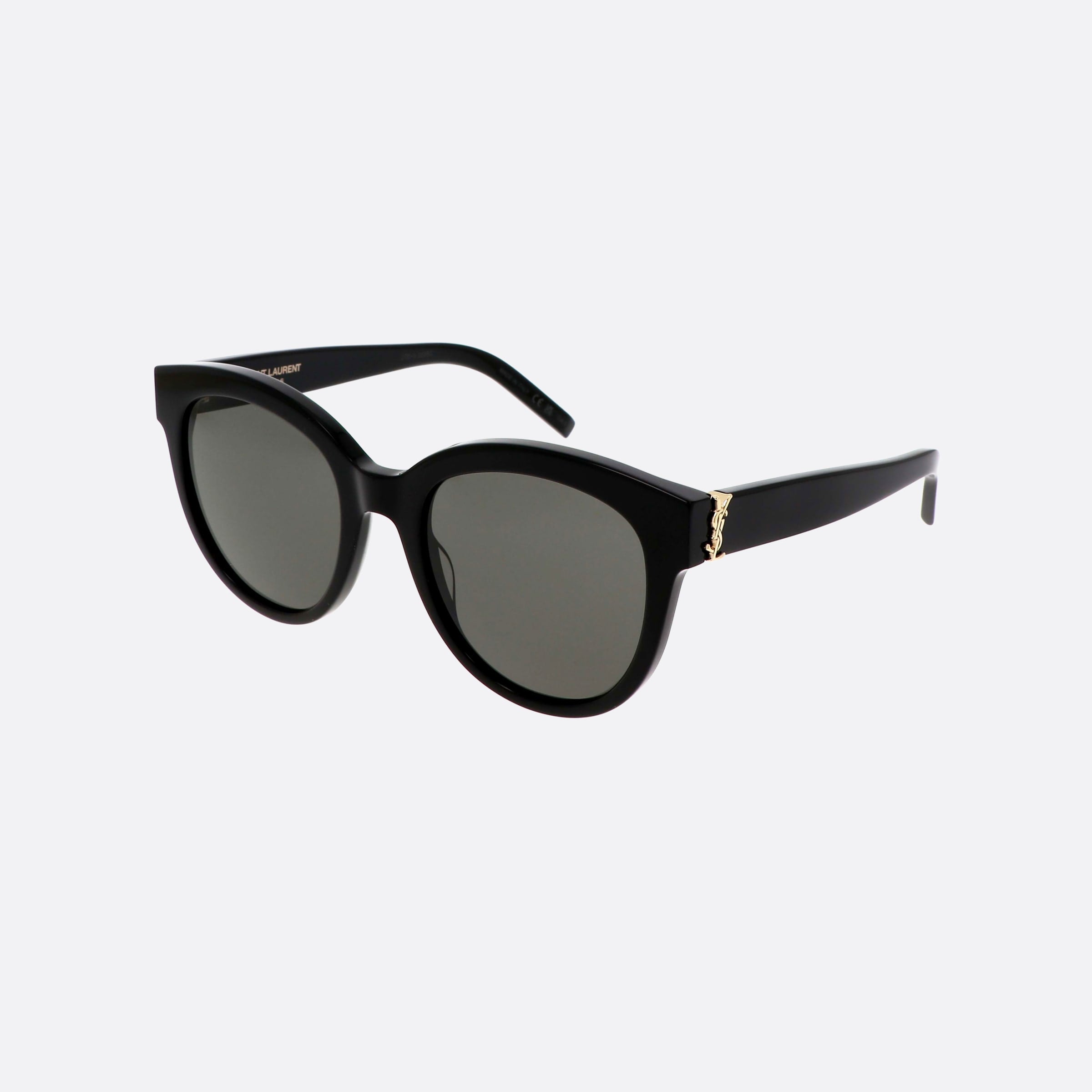 Saint 52mm Laurent Monogram M29 Black Oval Unisex Sunglasses - Main View