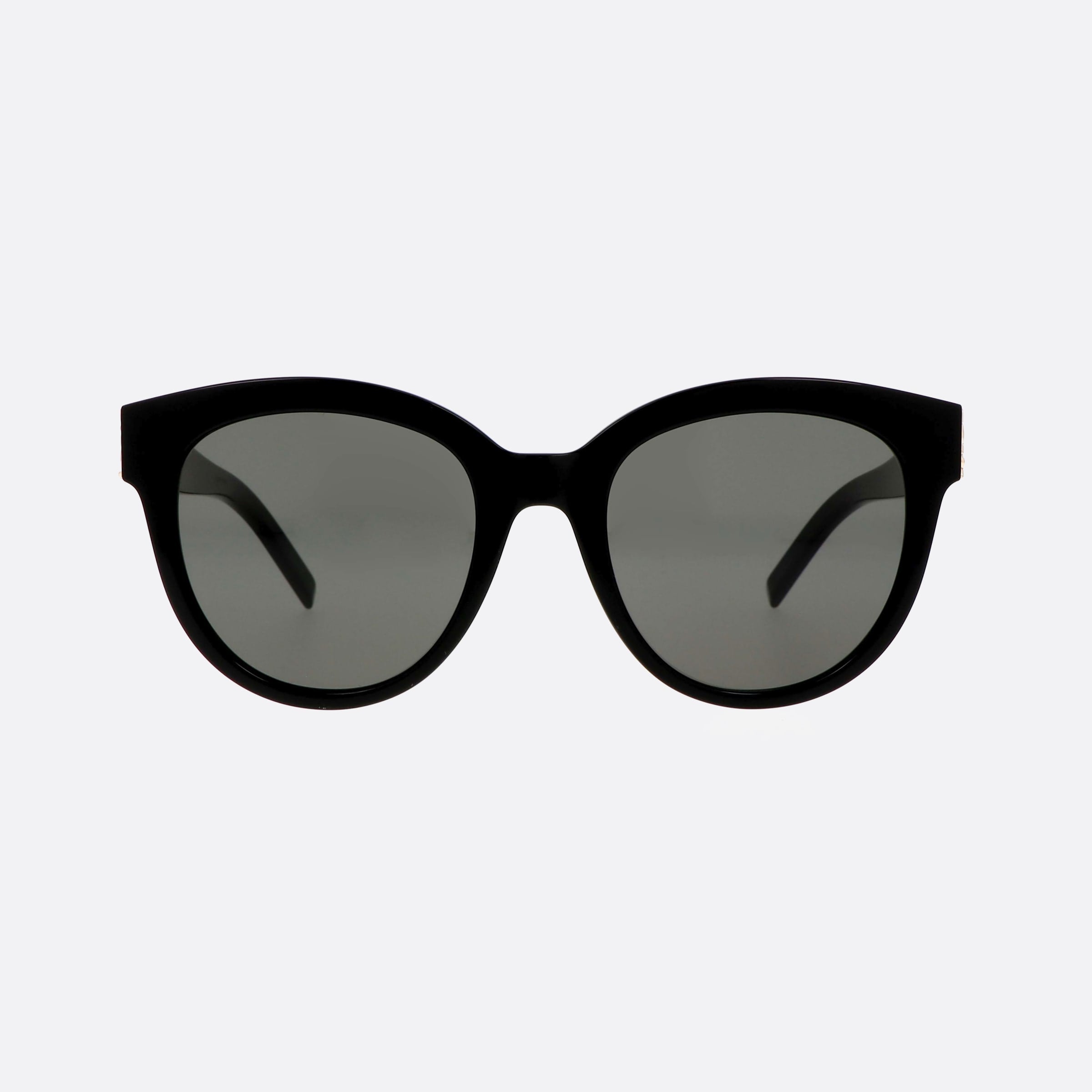 Saint 52mm Laurent Monogram M29 Black Oval Unisex Sunglasses - Side View
