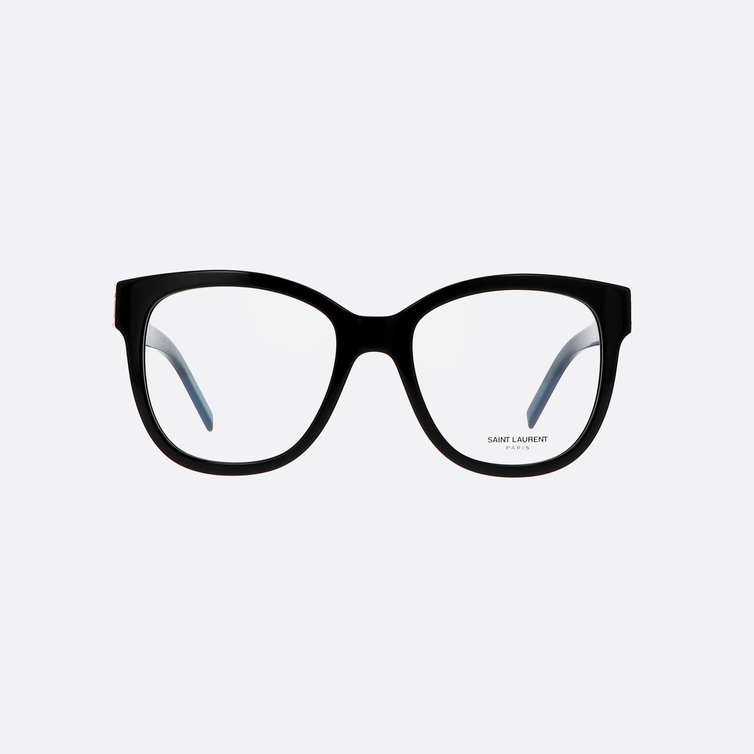 Saint 54mm Laurent Monogram M97 Black Oversize Woman Eyeglasses - Side View
