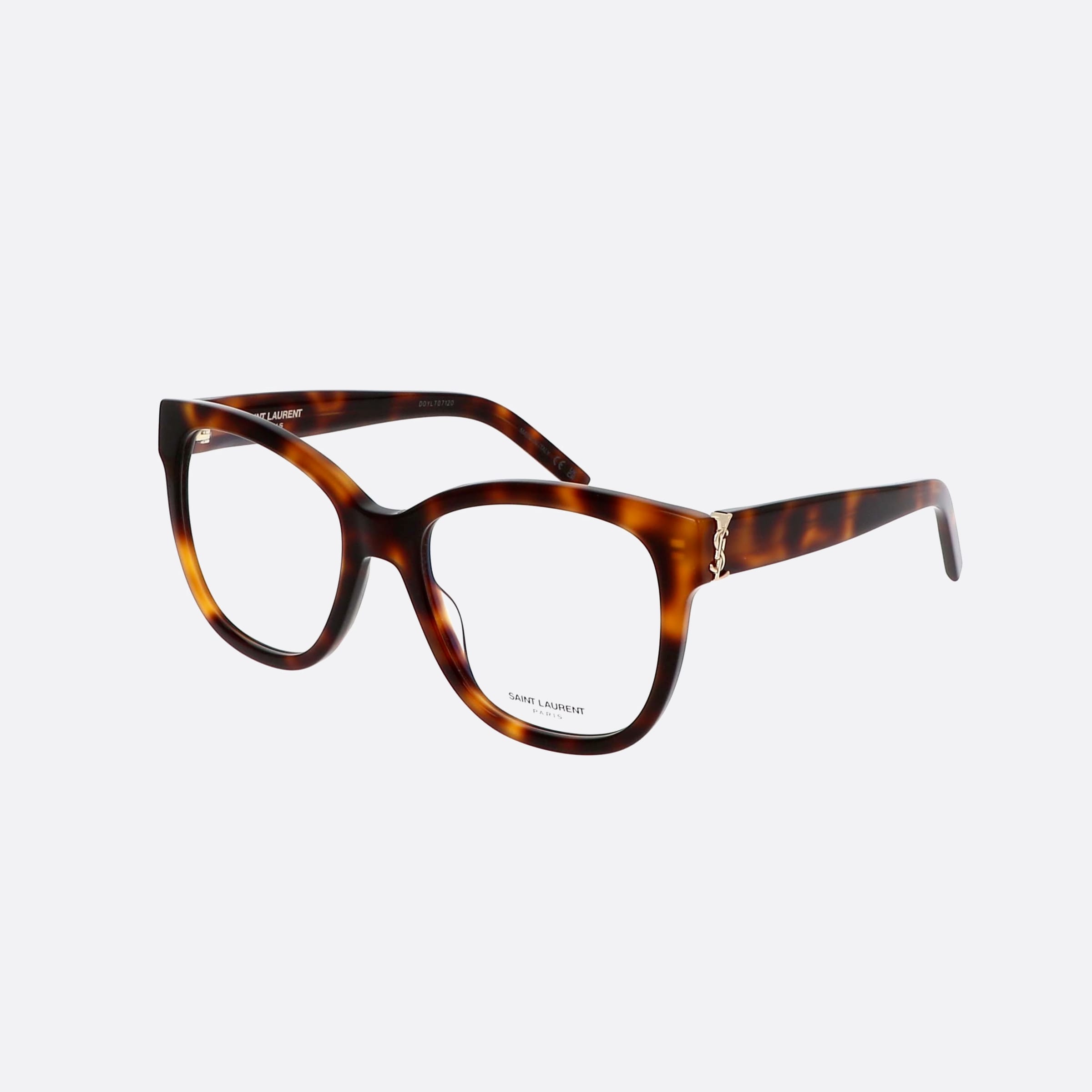 Saint 54mm Laurent Monogram M97 Havana Oversize Woman Eyeglasses - Main View