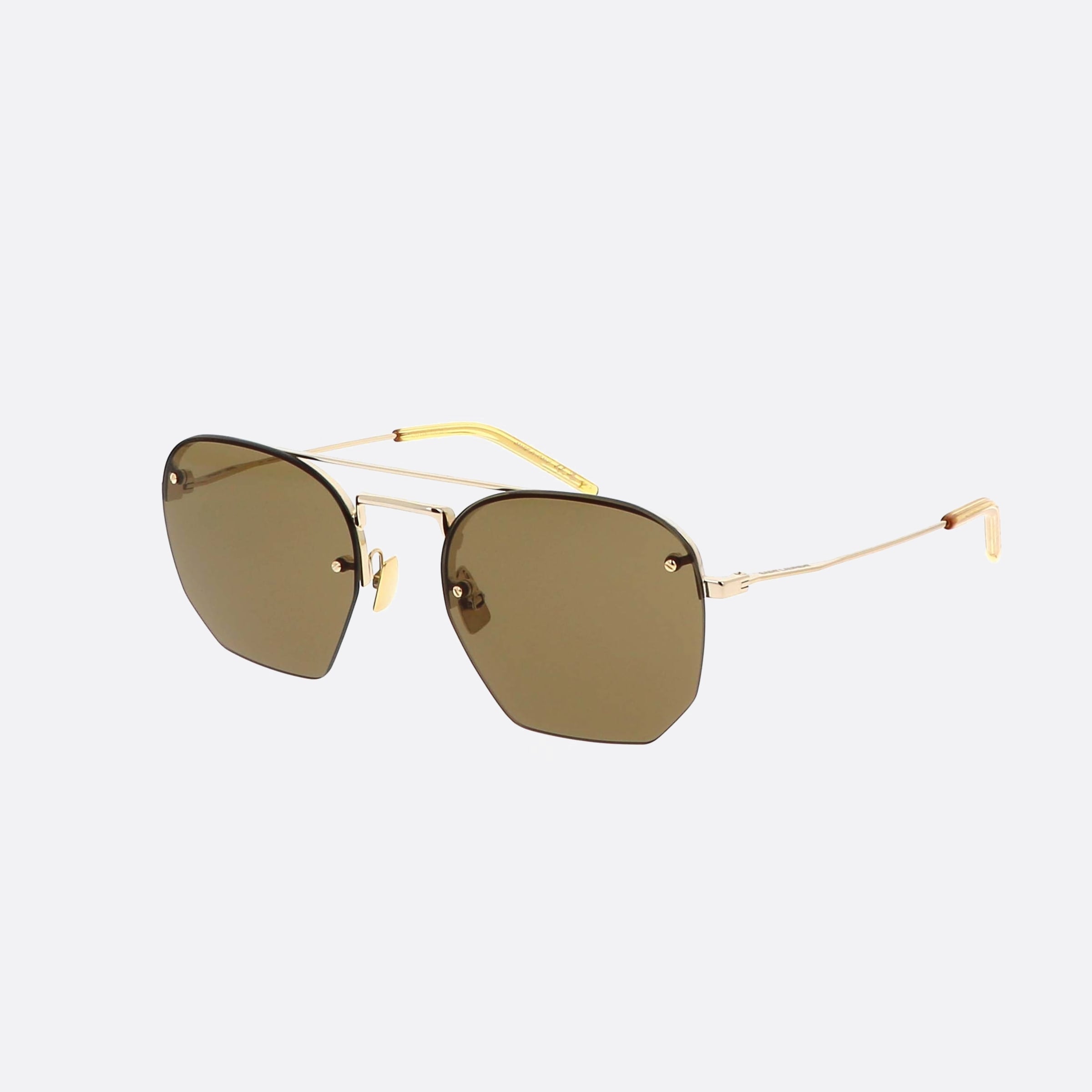 Saint 52mm Laurent New Wave Gold Geometric Man Sunglasses - Main View
