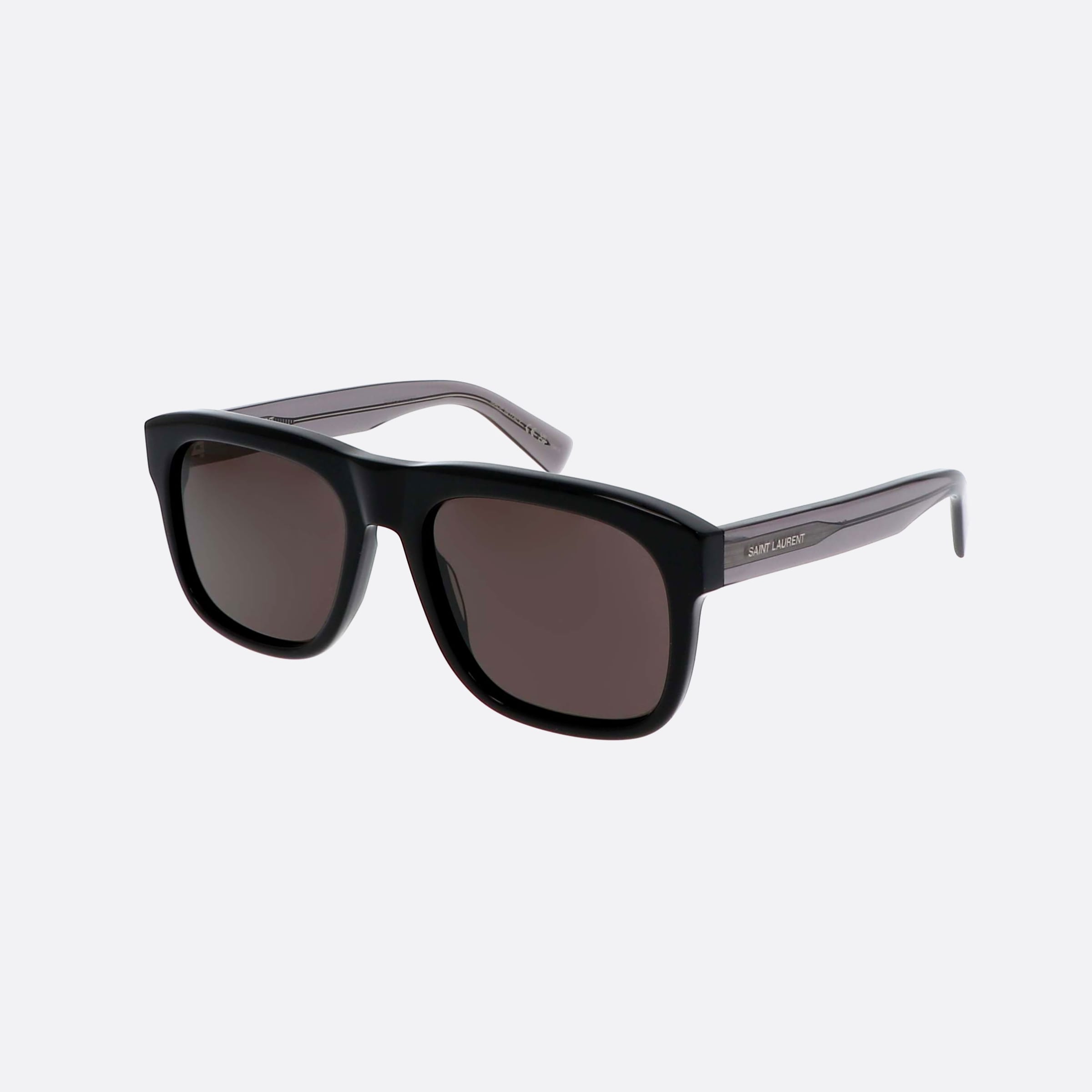 Saint 57mm Laurent New Wave Black Geometric Man Sunglasses - Main View