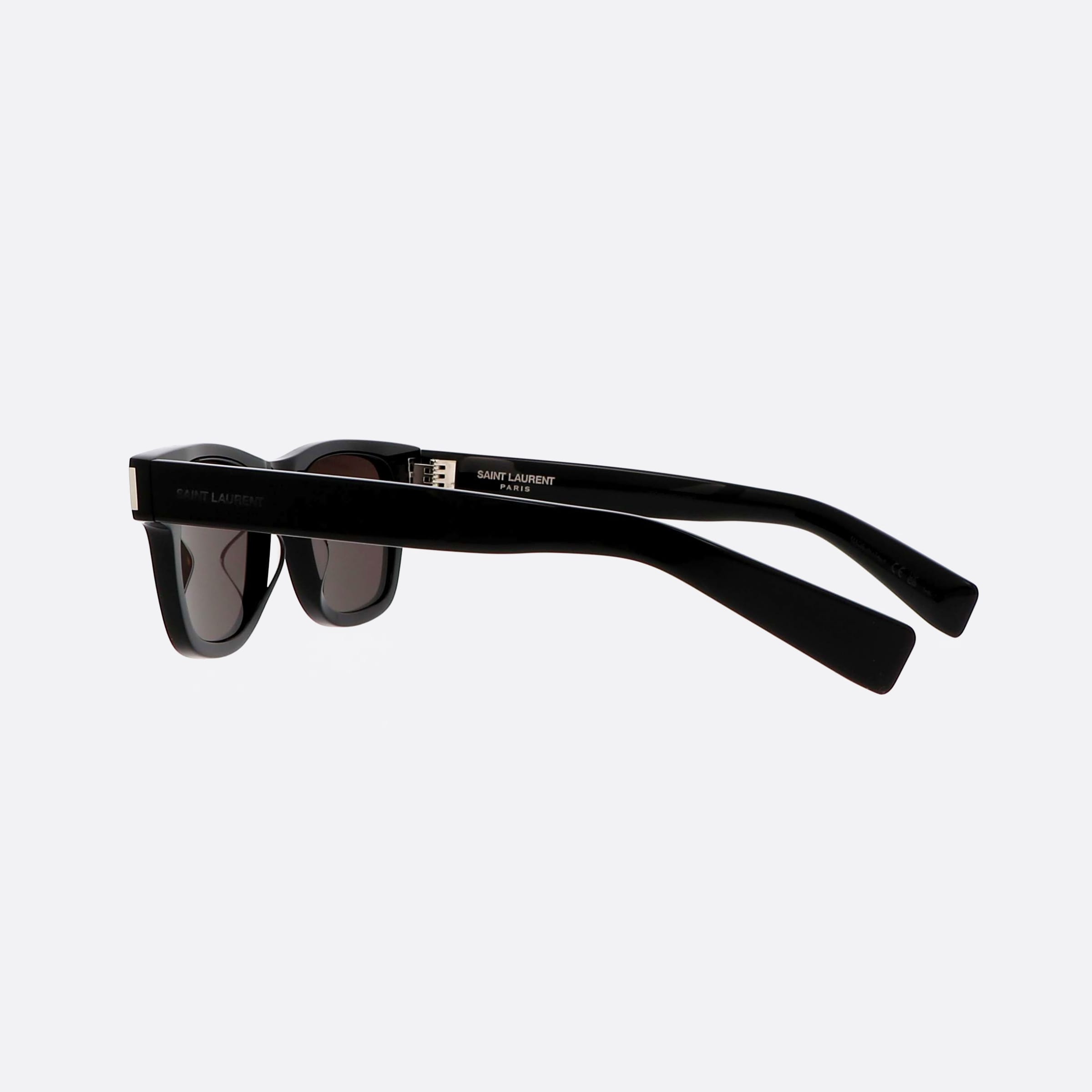 Saint 47mm Laurent New Wave Black Wayfarer Unisex Sunglasses - Detail View