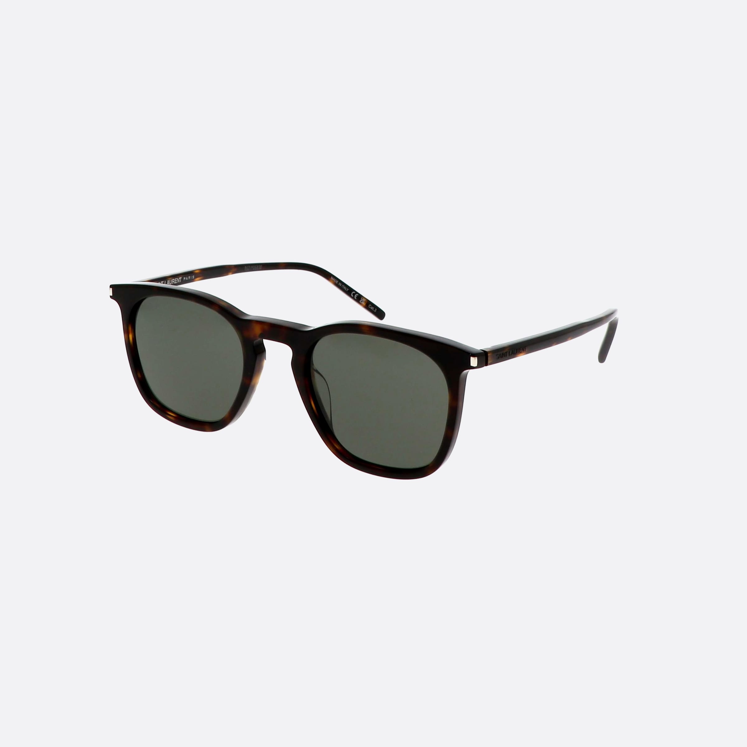 Saint 49mm Laurent New Wave Havana Squared Man Sunglasses - Main View