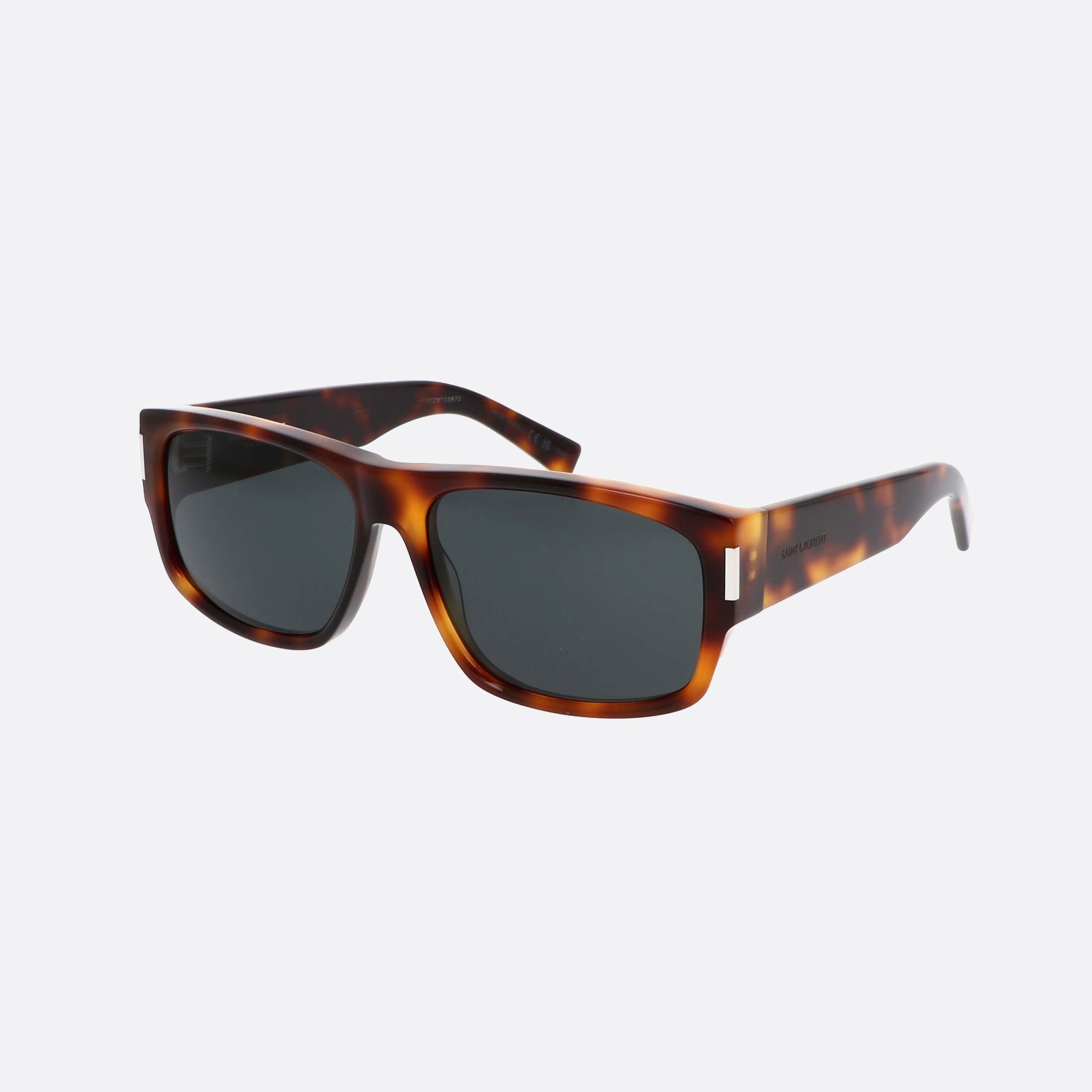 Saint 59mm Laurent New Wave Havana Squared Man Sunglasses - Main View