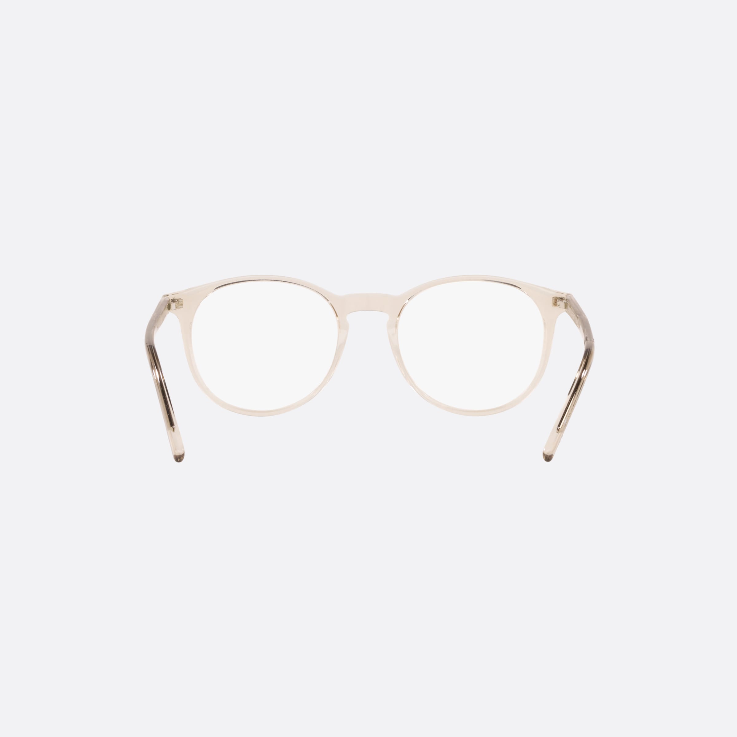 Saint 50mm Laurent Brown Round Unisex Eyeglasses - Side View