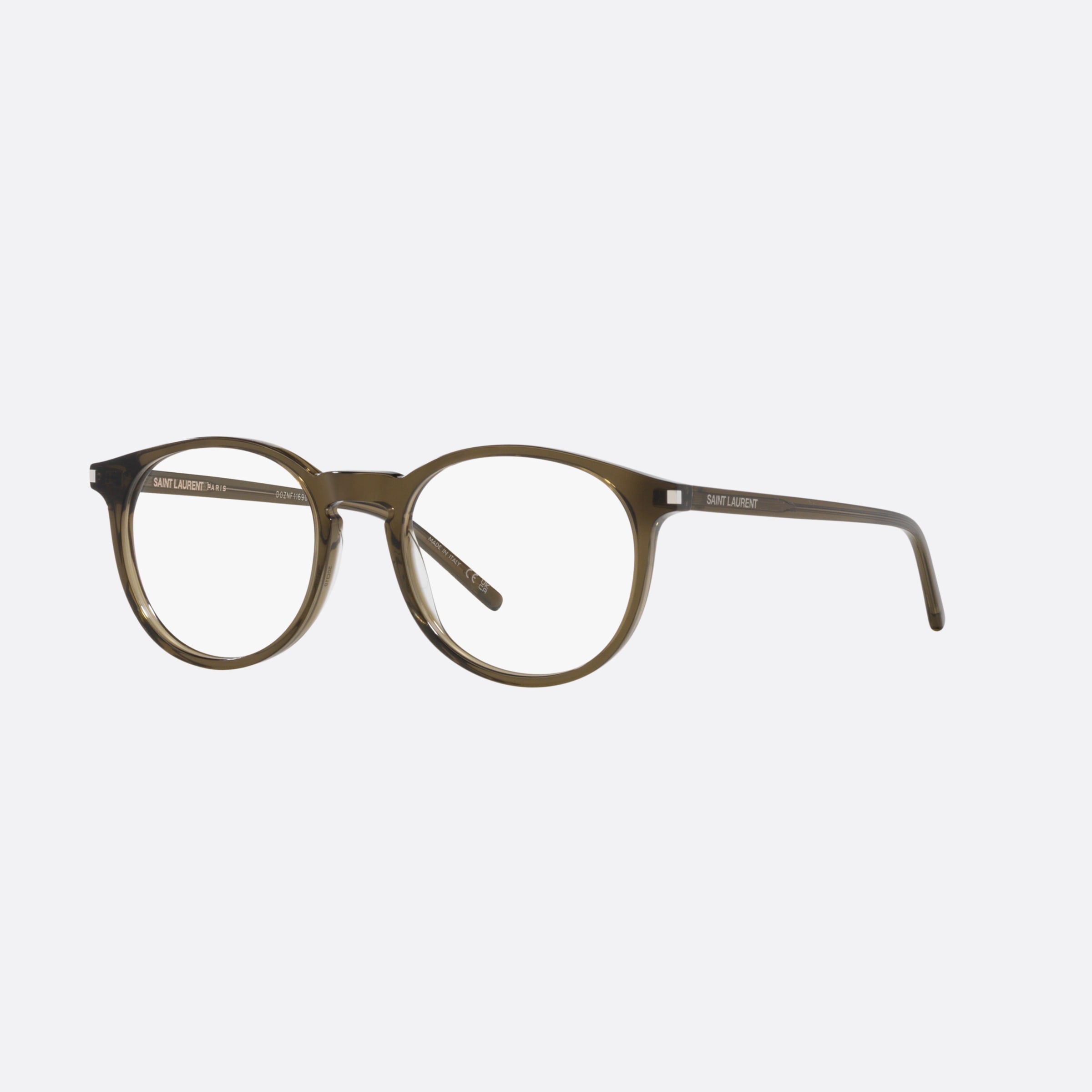 Saint 50mm Laurent Green Round Unisex Eyeglasses - Main View