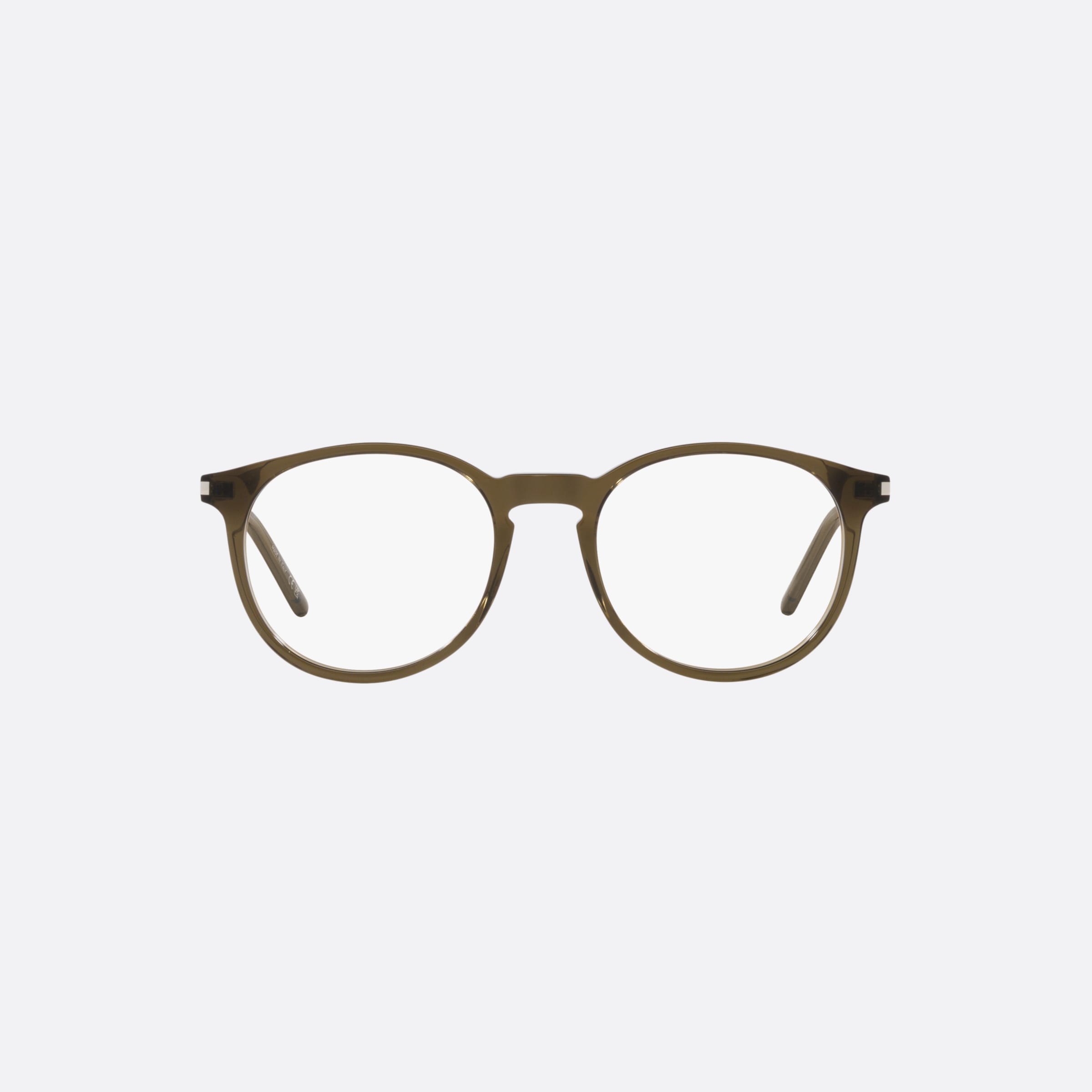 Saint 50mm Laurent Green Round Unisex Eyeglasses - Lifestyle Shot