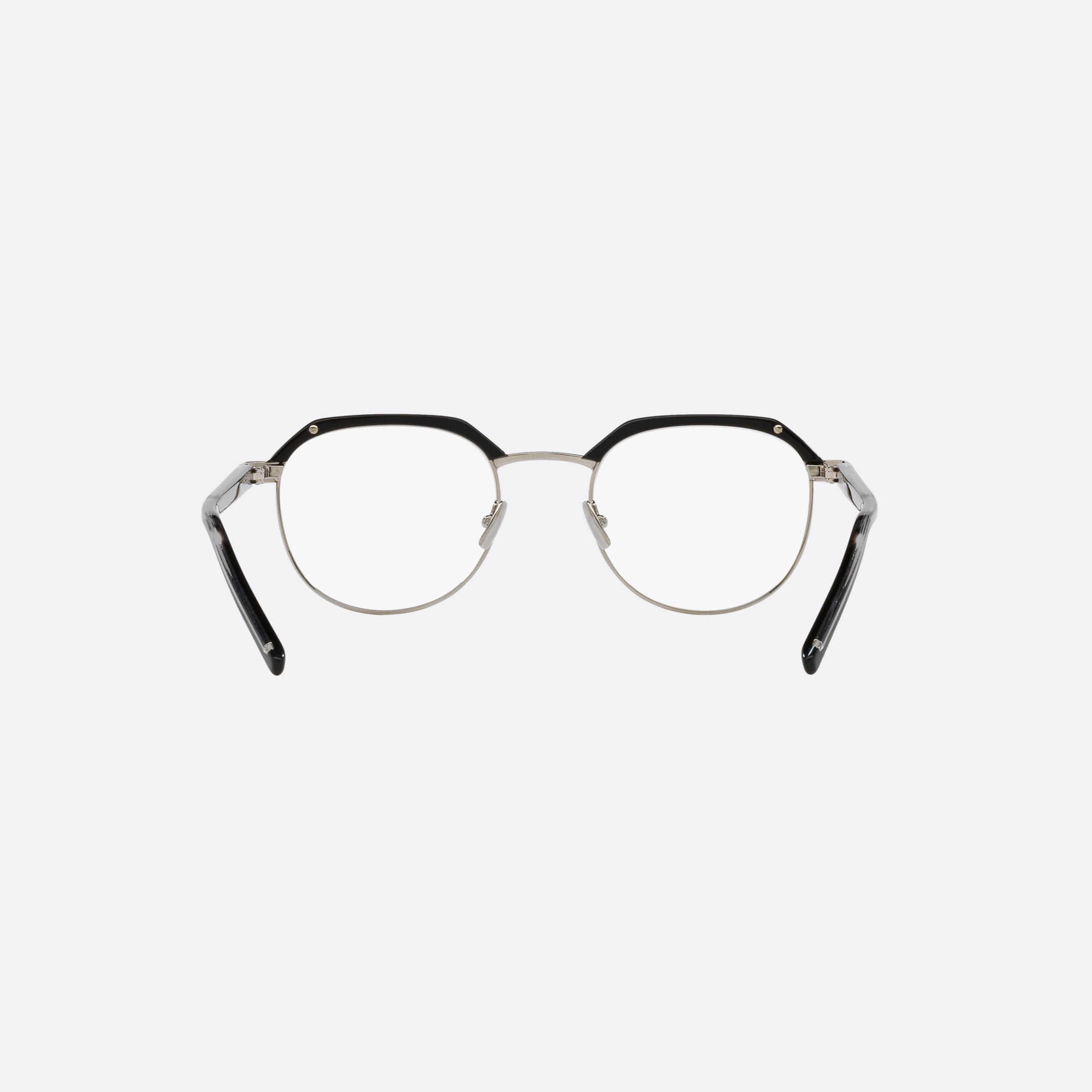Saint 50mm Laurent Tortoiseshell Round Unisex Eyeglasses - Side View
