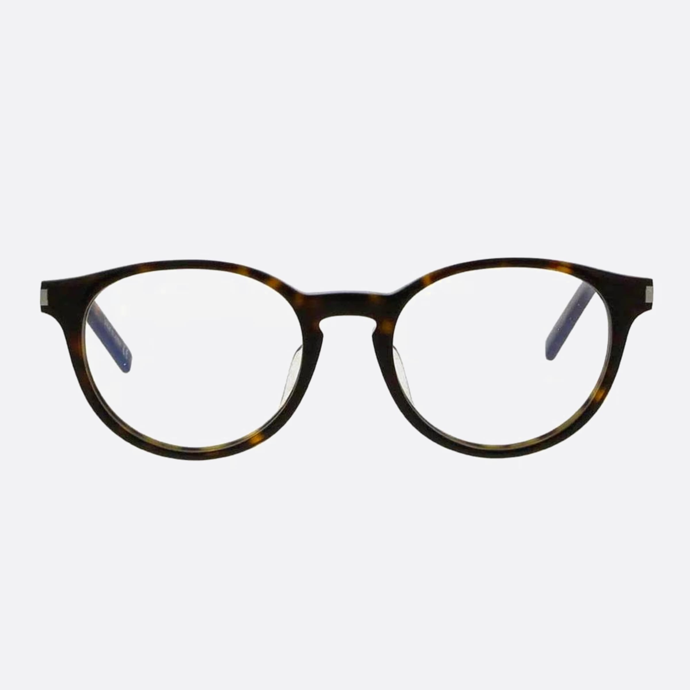 Saint 49mm Laurent Havana Round Women Eyeglasses - Main View