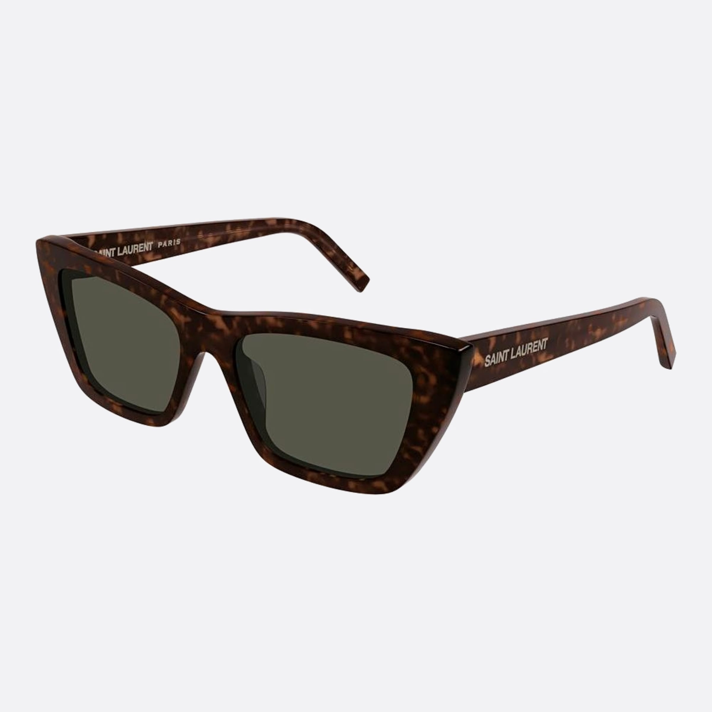 Saint 55mm Laurent Mica Havana Cat Eye Woman Sunglasses - Side View