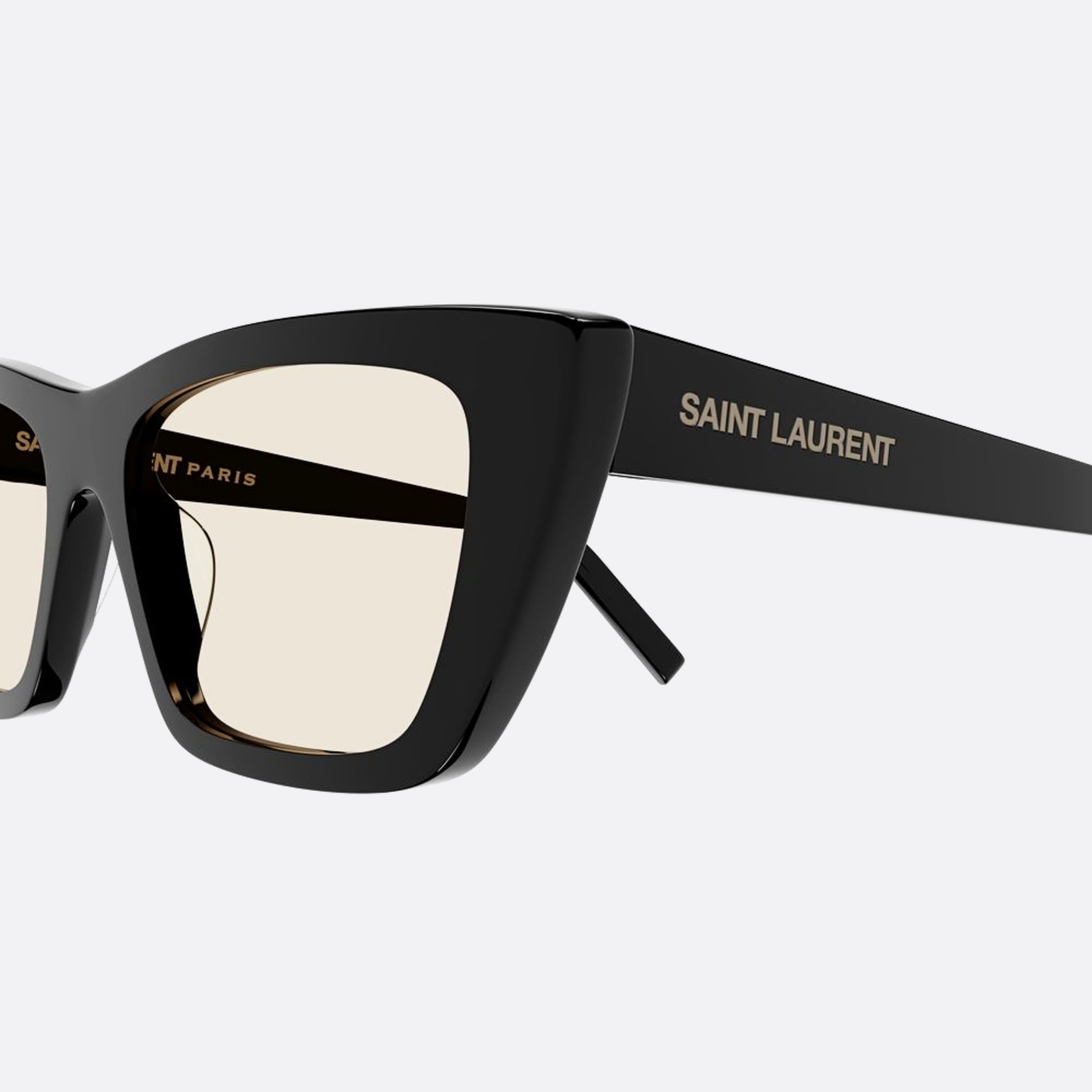 Saint 53mm Laurent Mica Black Cat Eye Woman Sunglasses - Detail View