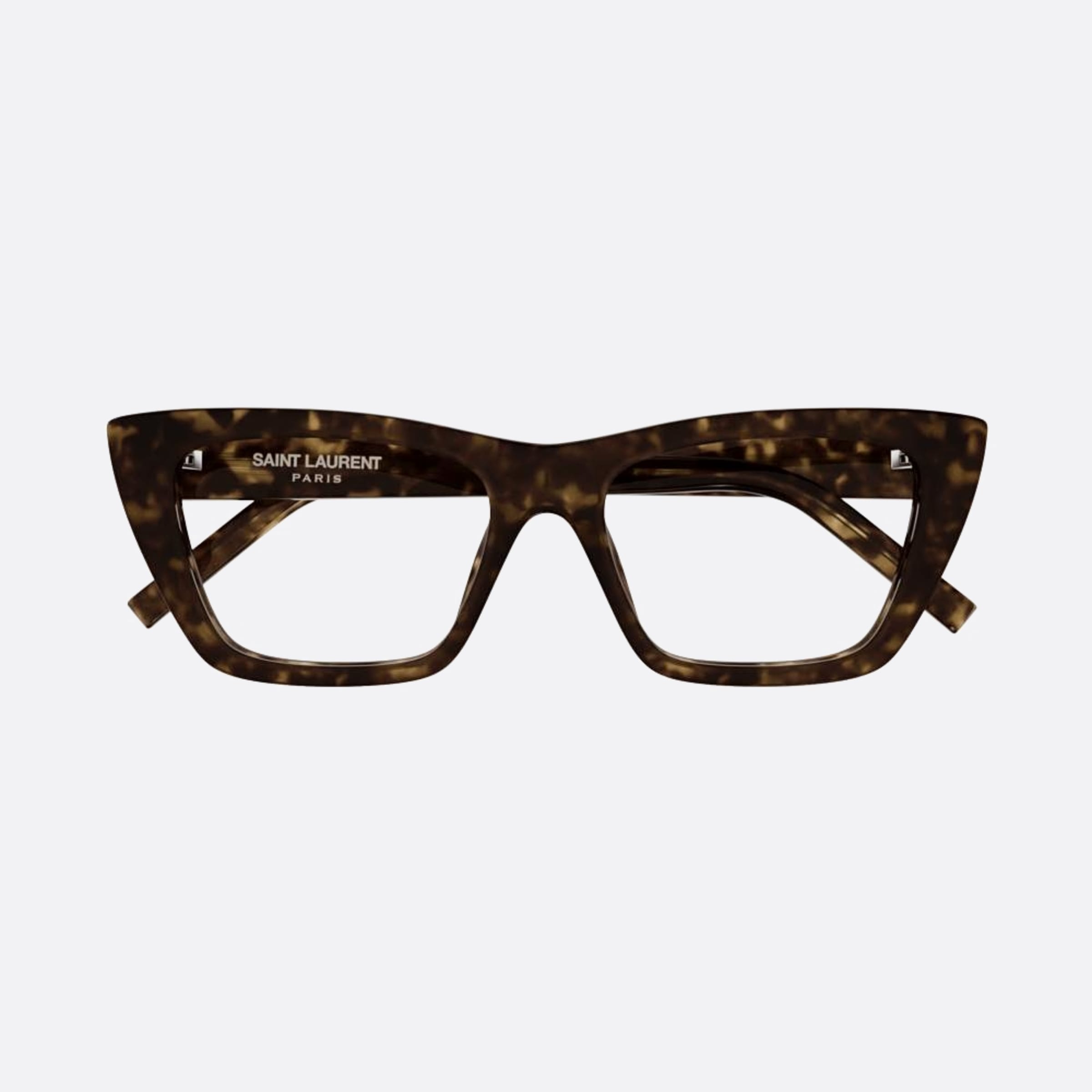 Saint 51mm Laurent Mica Opt Havana Cat Eye Woman Eyeglasses - Main View