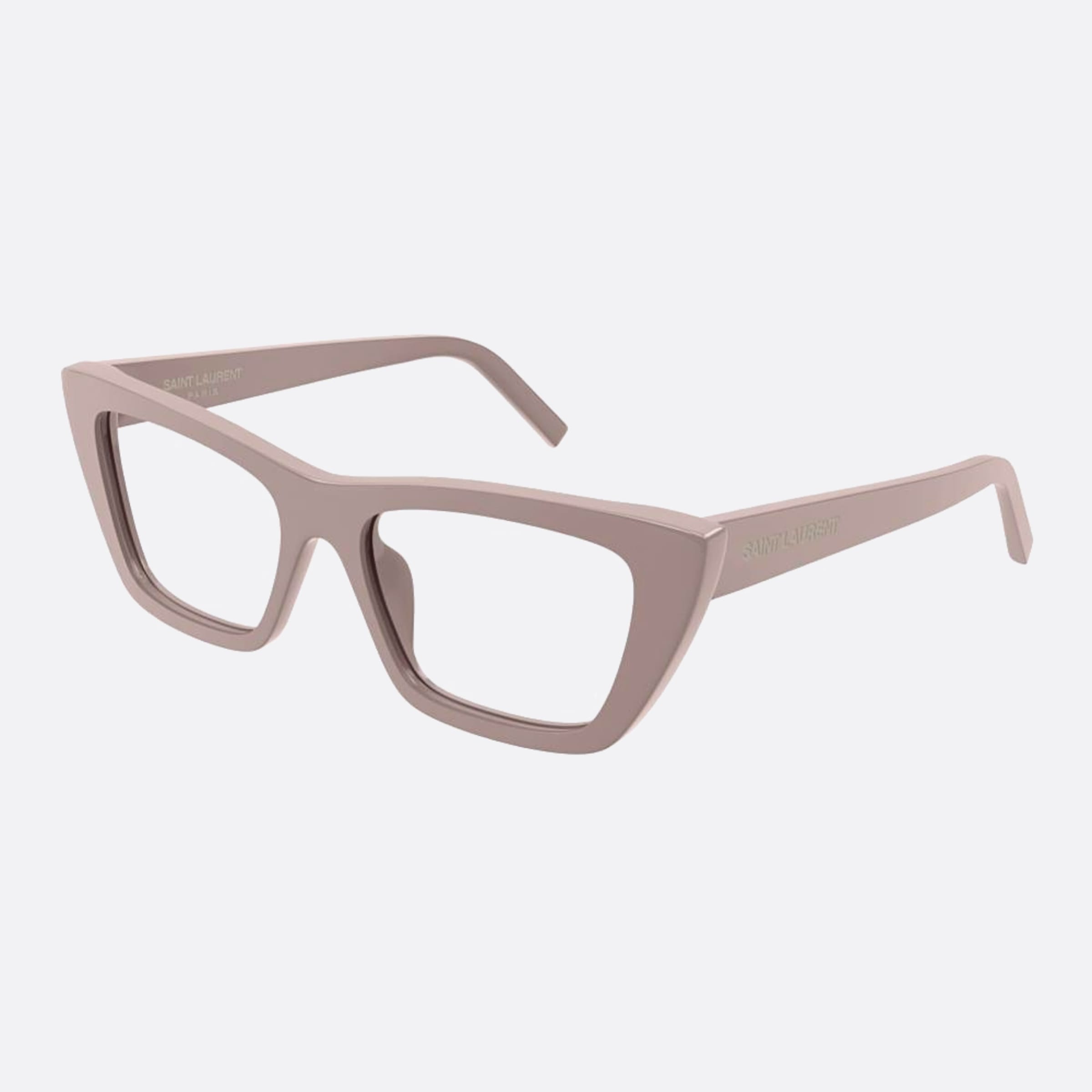 Saint 51mm Laurent Mica Opt Pink Cat Eye Woman Eyeglasses - Side View
