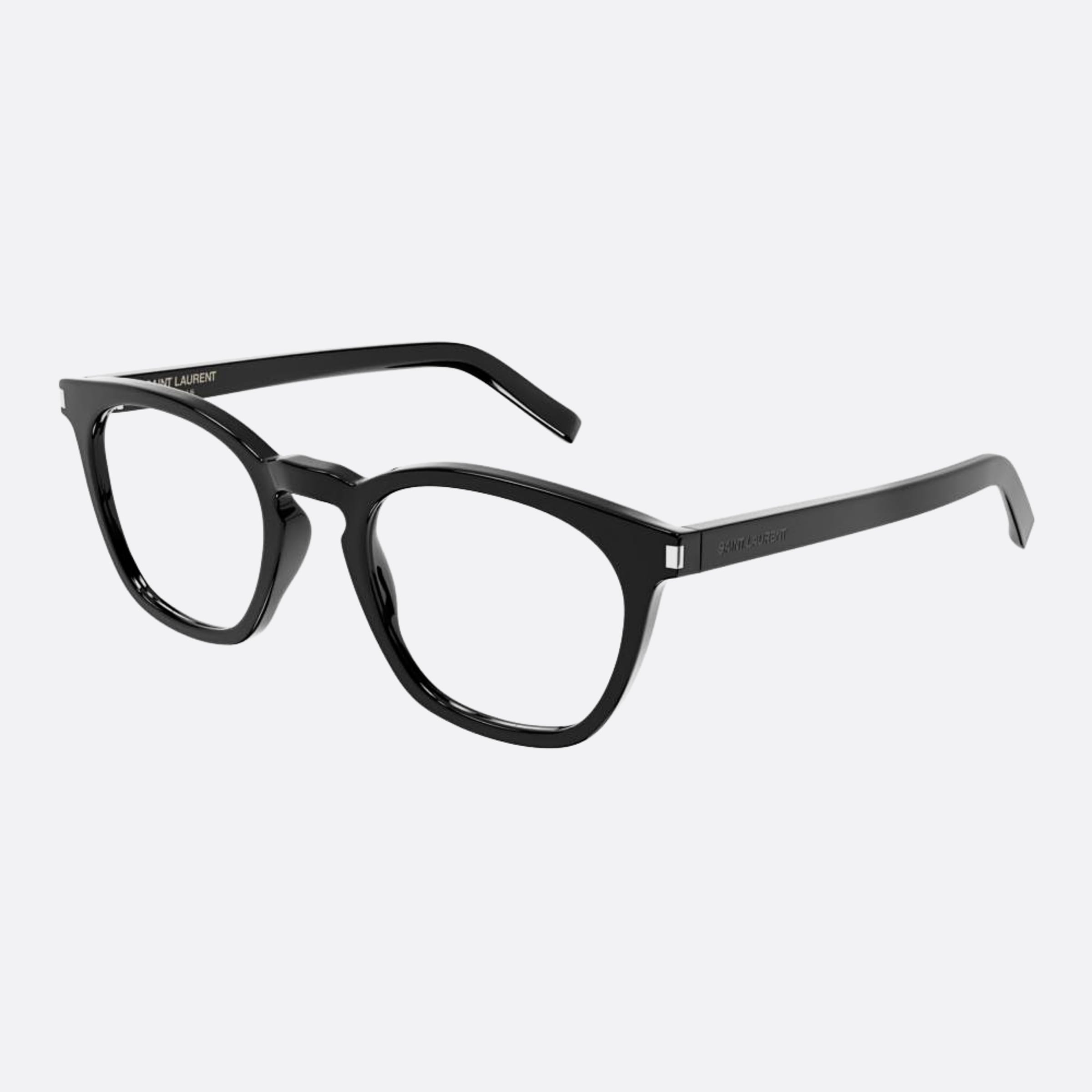 Saint 50mm Laurent Opt Black Pantos Unisex Eyeglasses - Side View