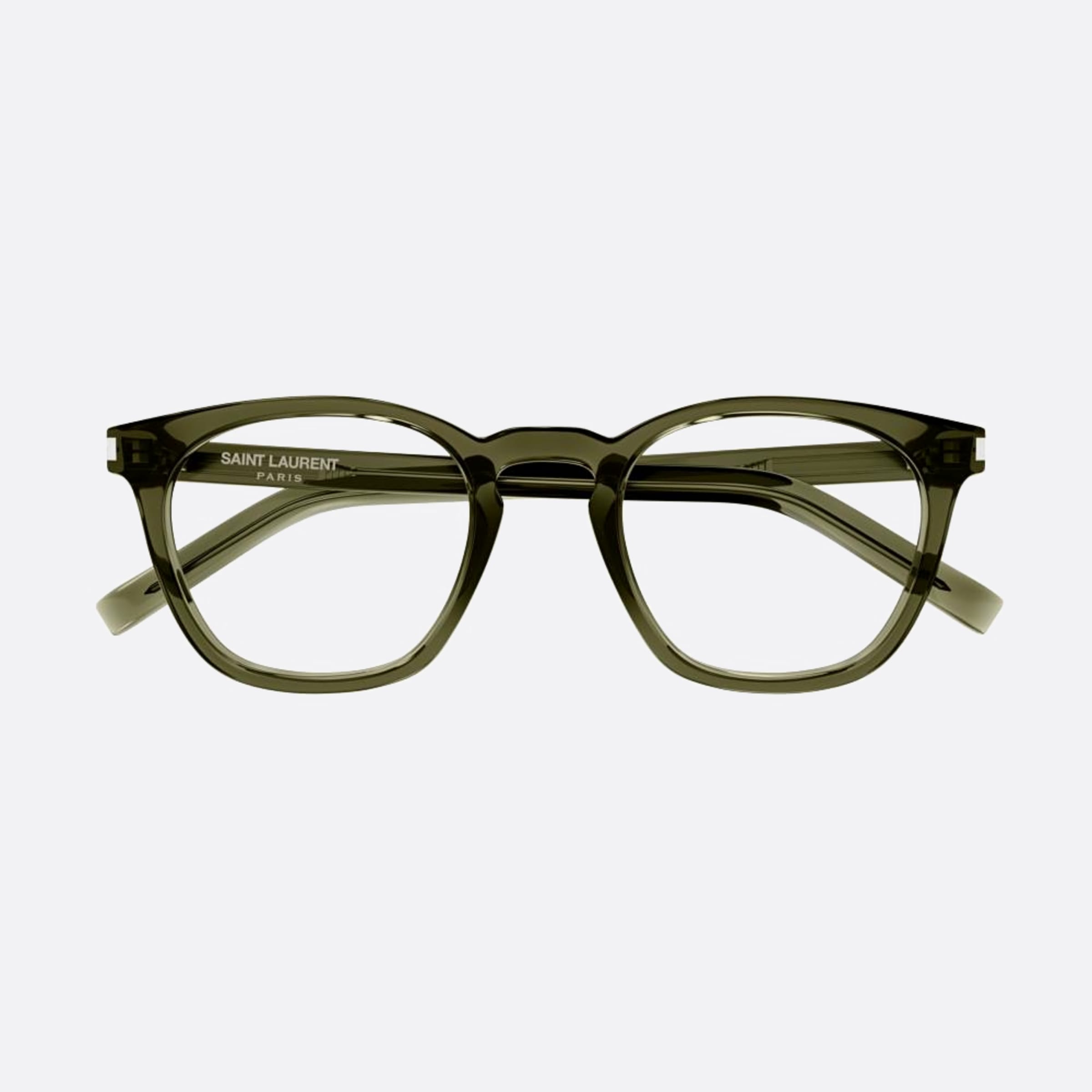 Saint 50mm Laurent Opt Tgn Green Pantos Unisex Eyeglasses - Main View