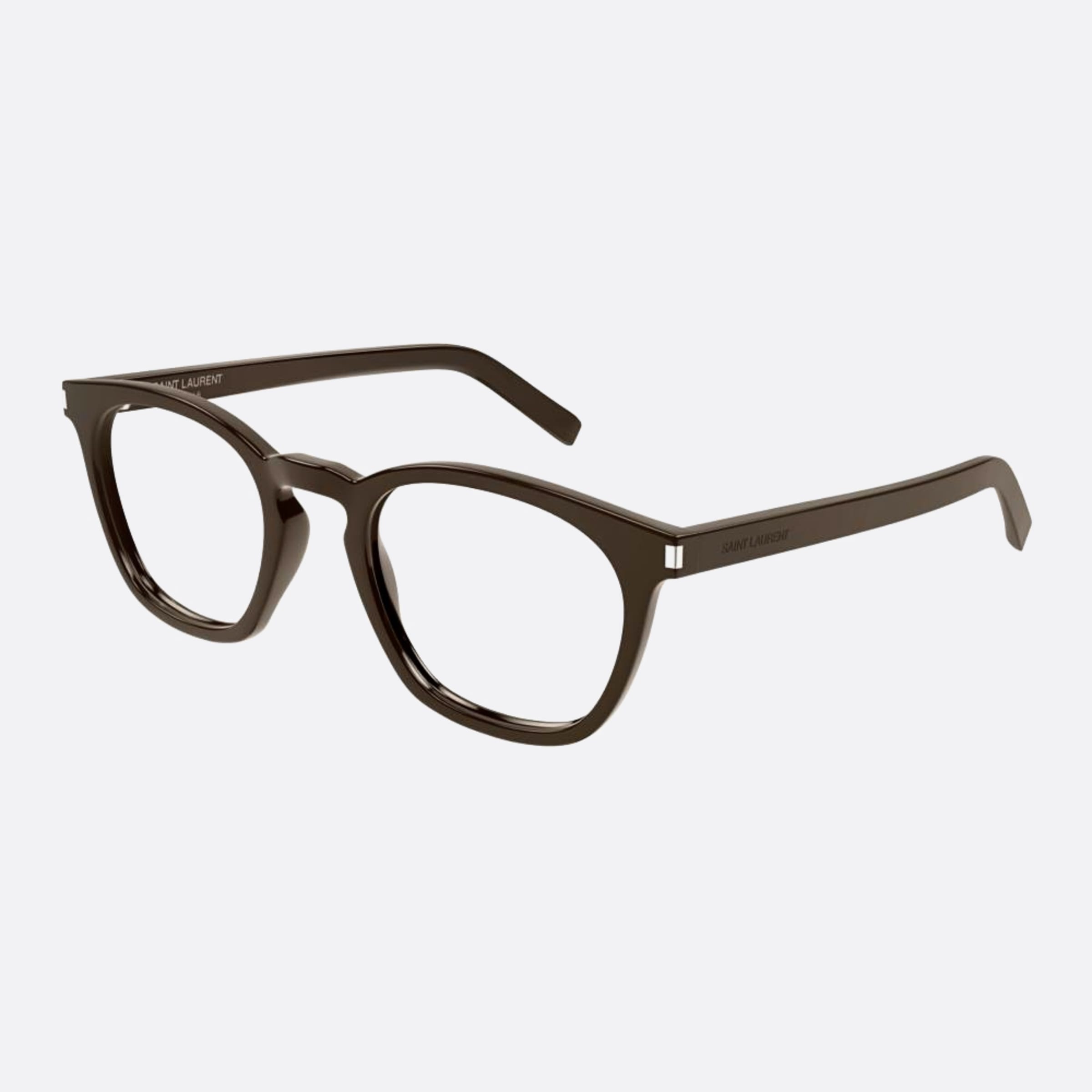 Saint 50mm Laurent Opt Brown Pantos Unisex Eyeglasses - Side View