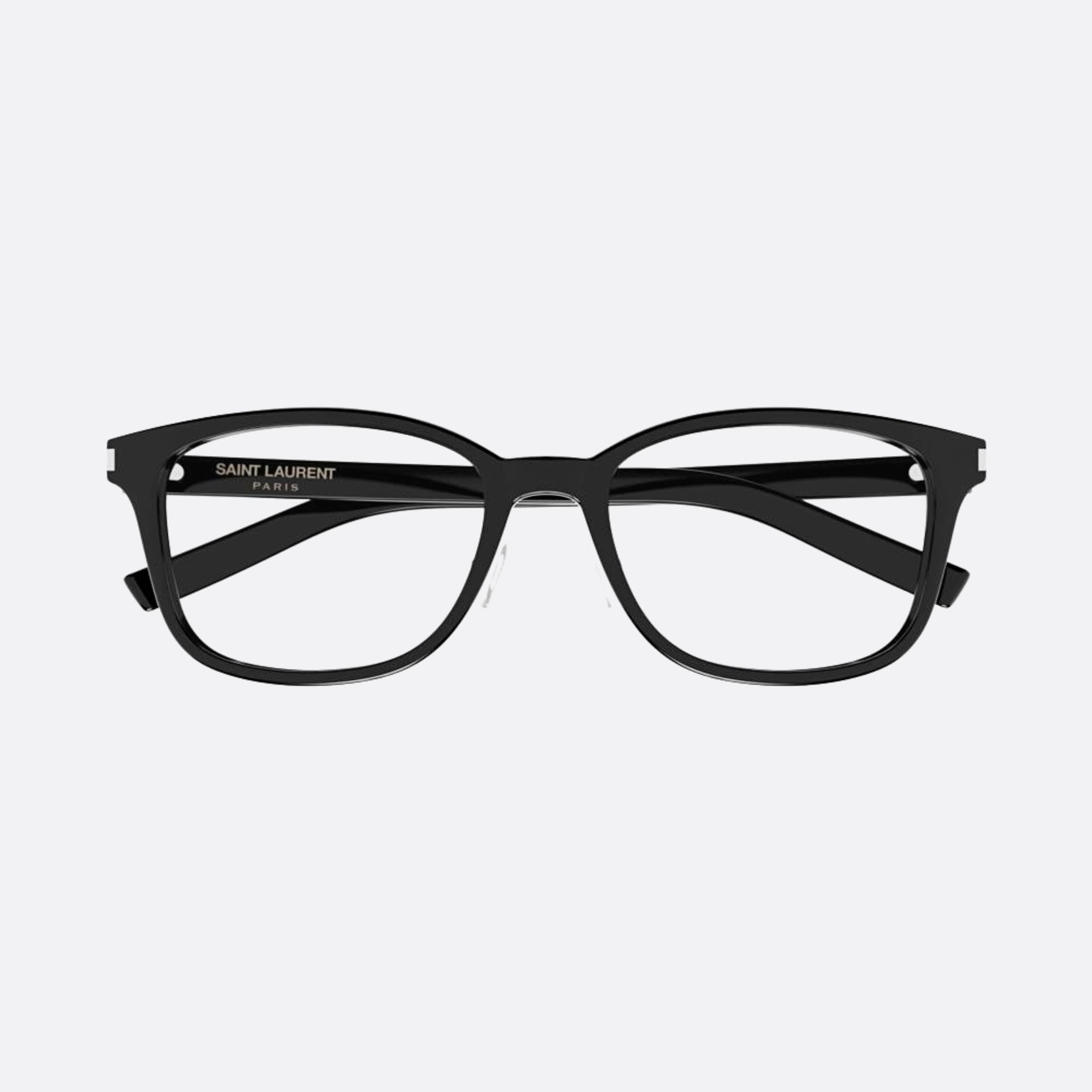 Saint 53mm Laurent Slim Black Squared Unisex Eyeglasses - Main View