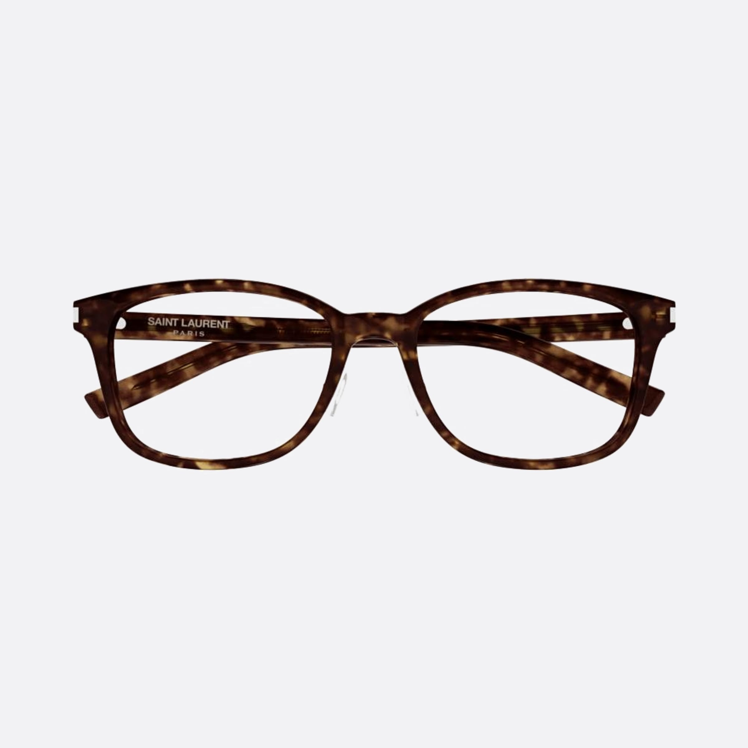 Saint 53mm Laurent Slim Havana Squared Unisex Eyeglasses - Main View