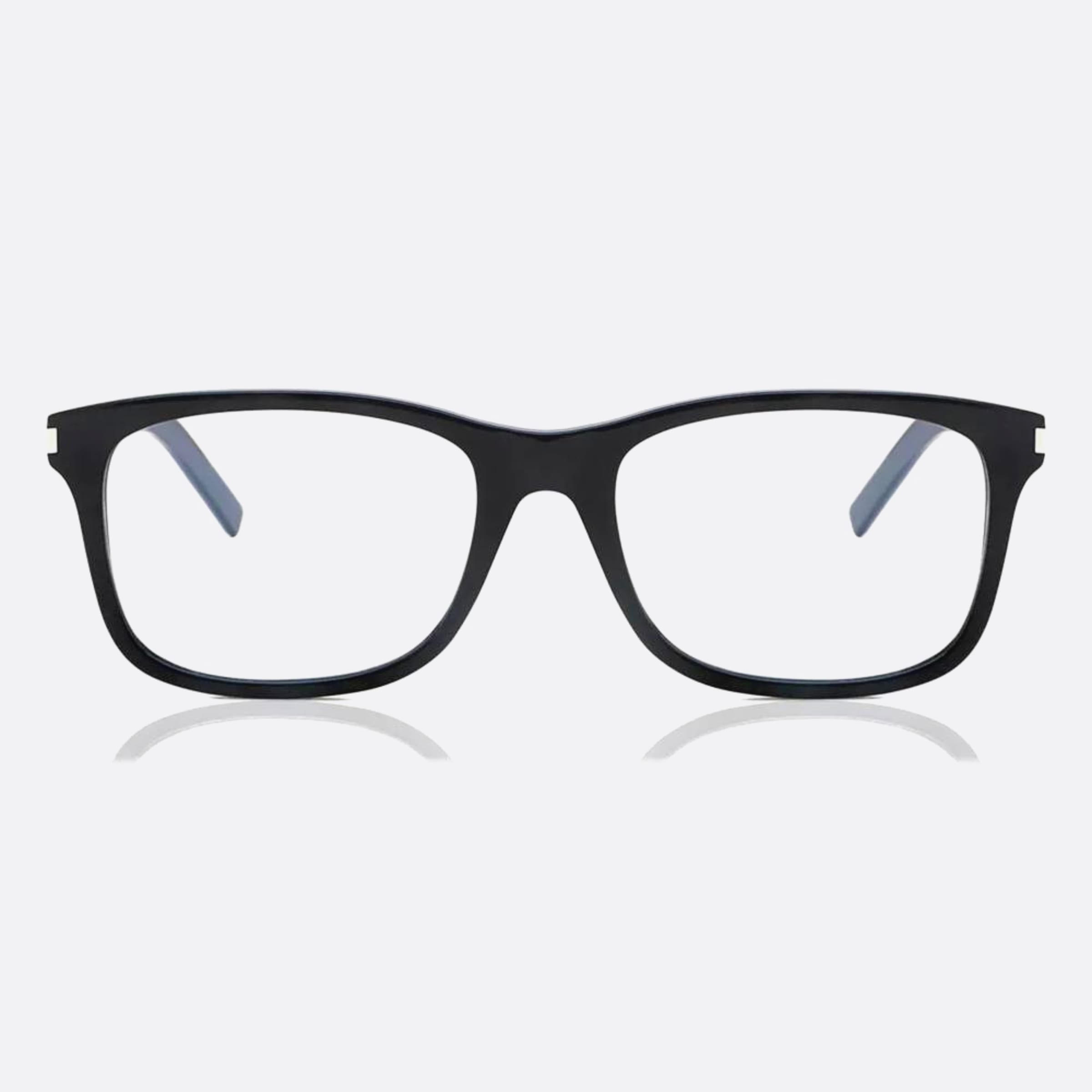 Saint 54mm Laurent Slim Black Geometric Unisex Eyeglasses - Main View