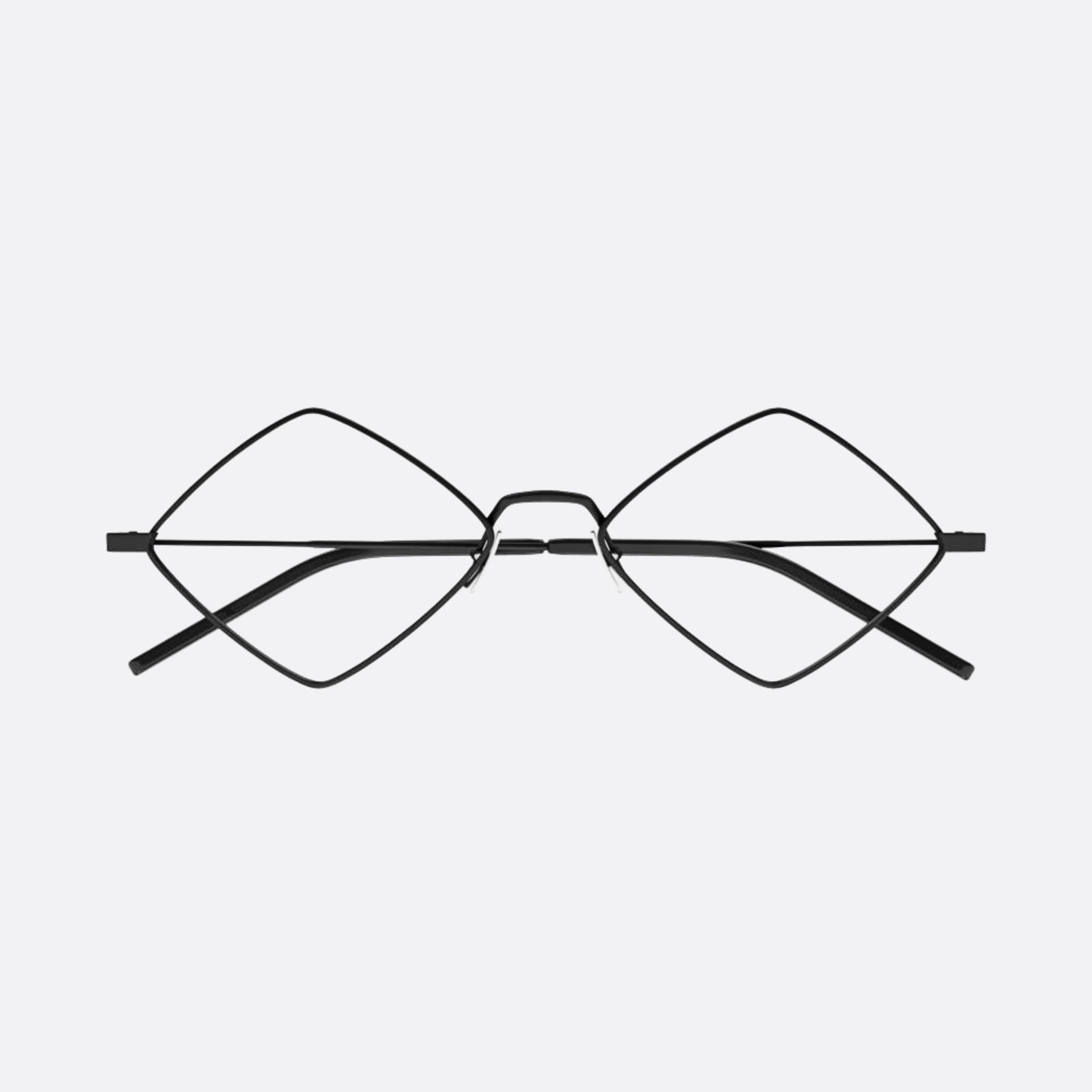 Saint 55mm Laurent Lisa Black Geometric Woman Eyeglasses - Main View