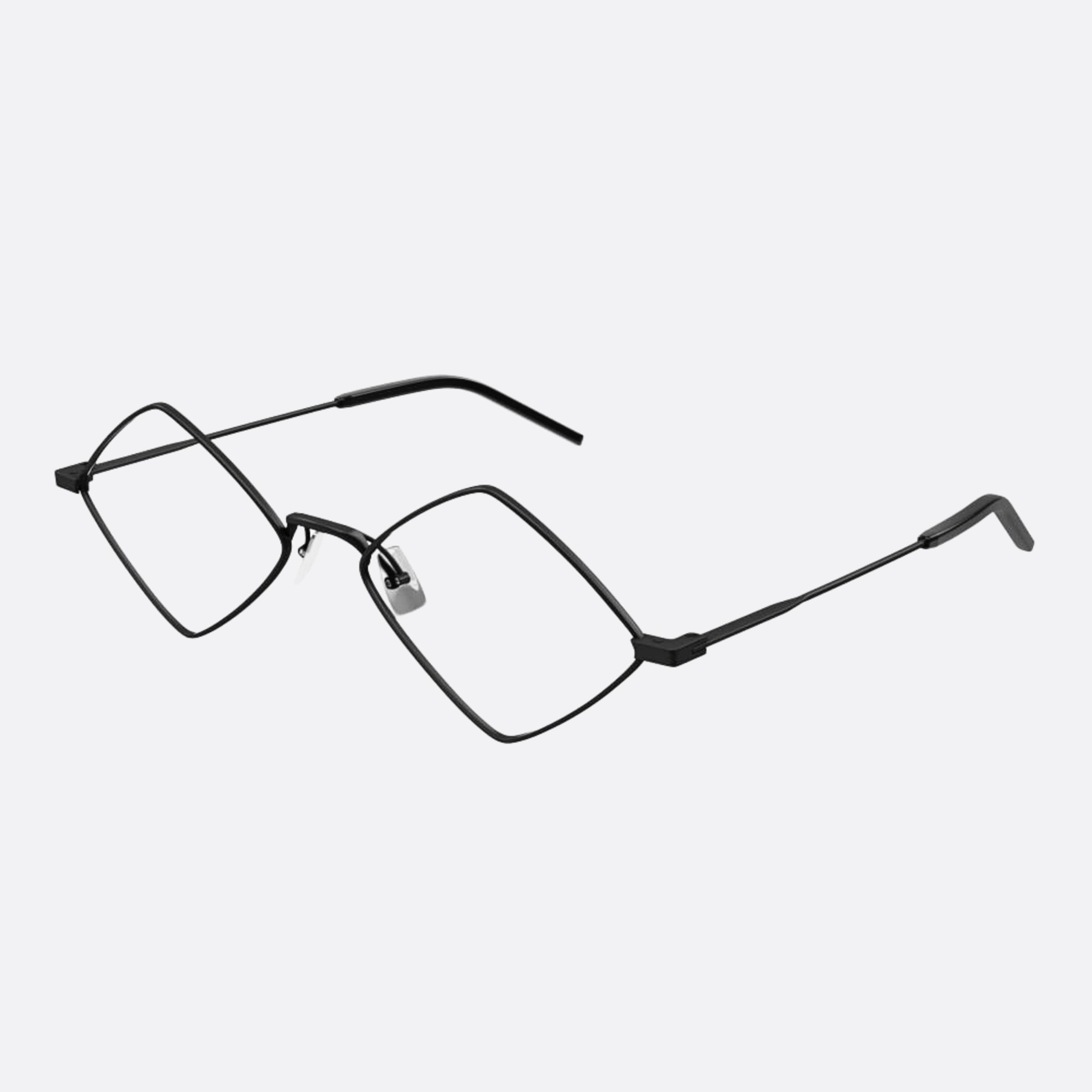 Saint 55mm Laurent Lisa Black Geometric Woman Eyeglasses - Side View