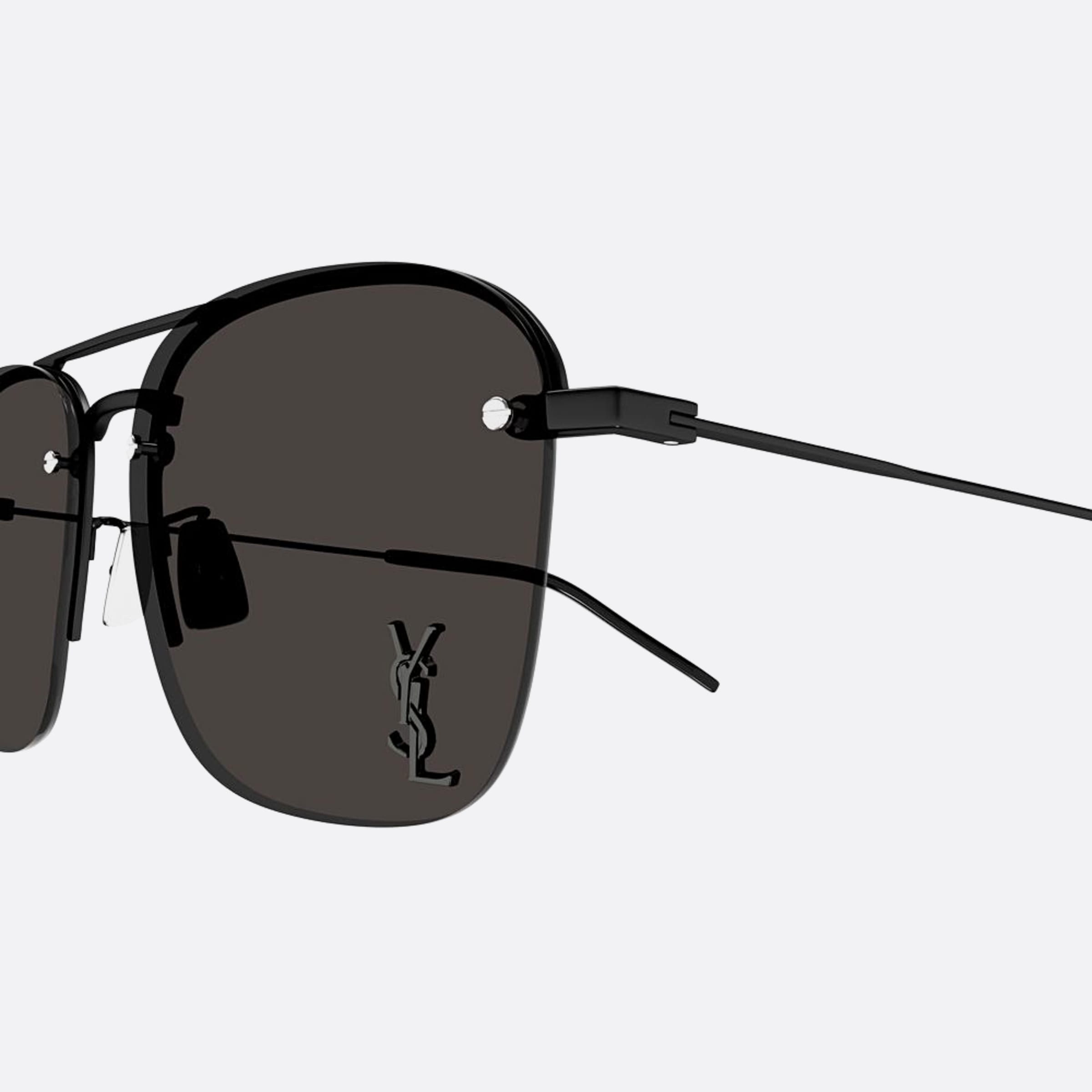 Saint 59mm Laurent Black Geometric Woman Sunglasses - Lifestyle Shot