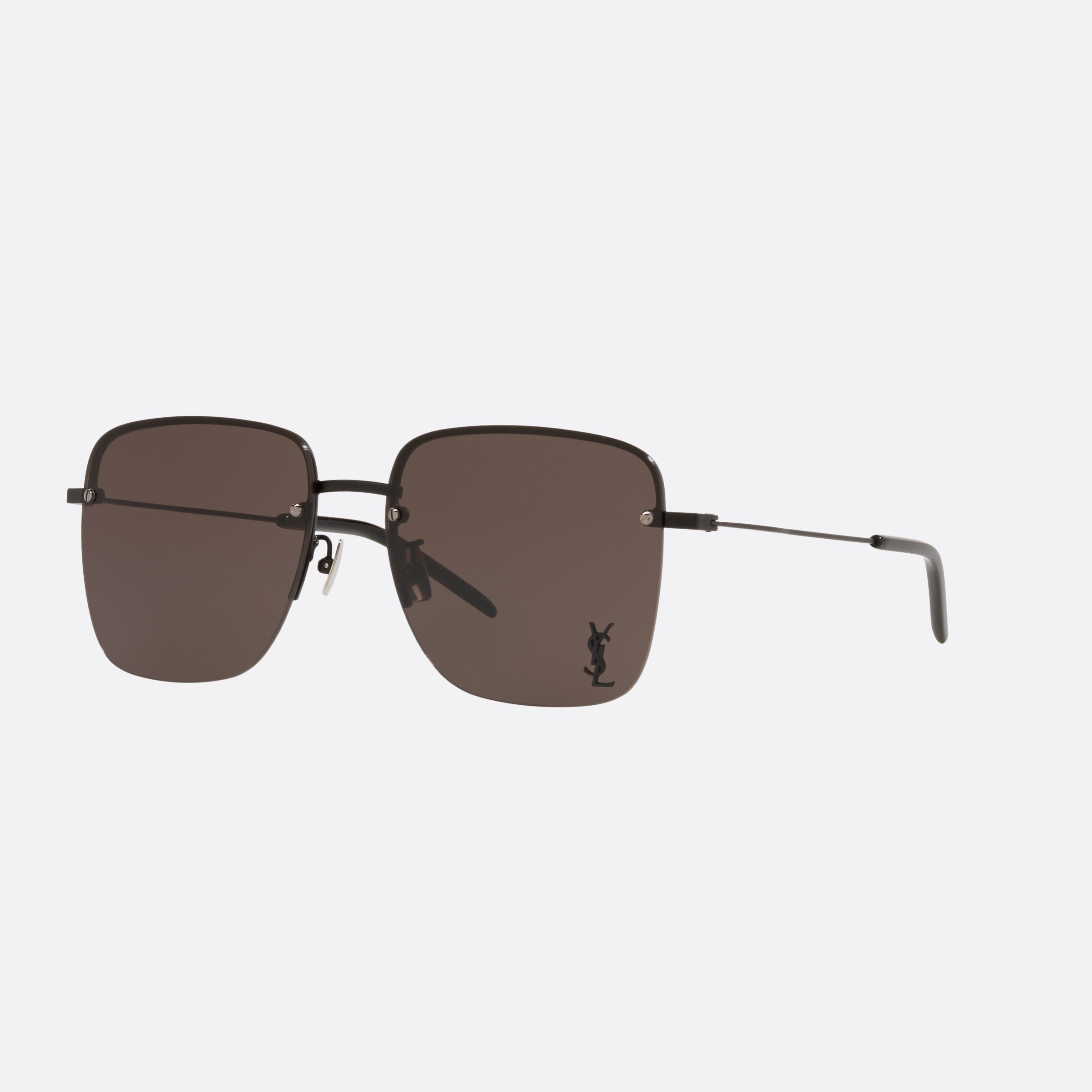 Saint 58mm Laurent Black Rectangle Woman Sunglasses - Main View