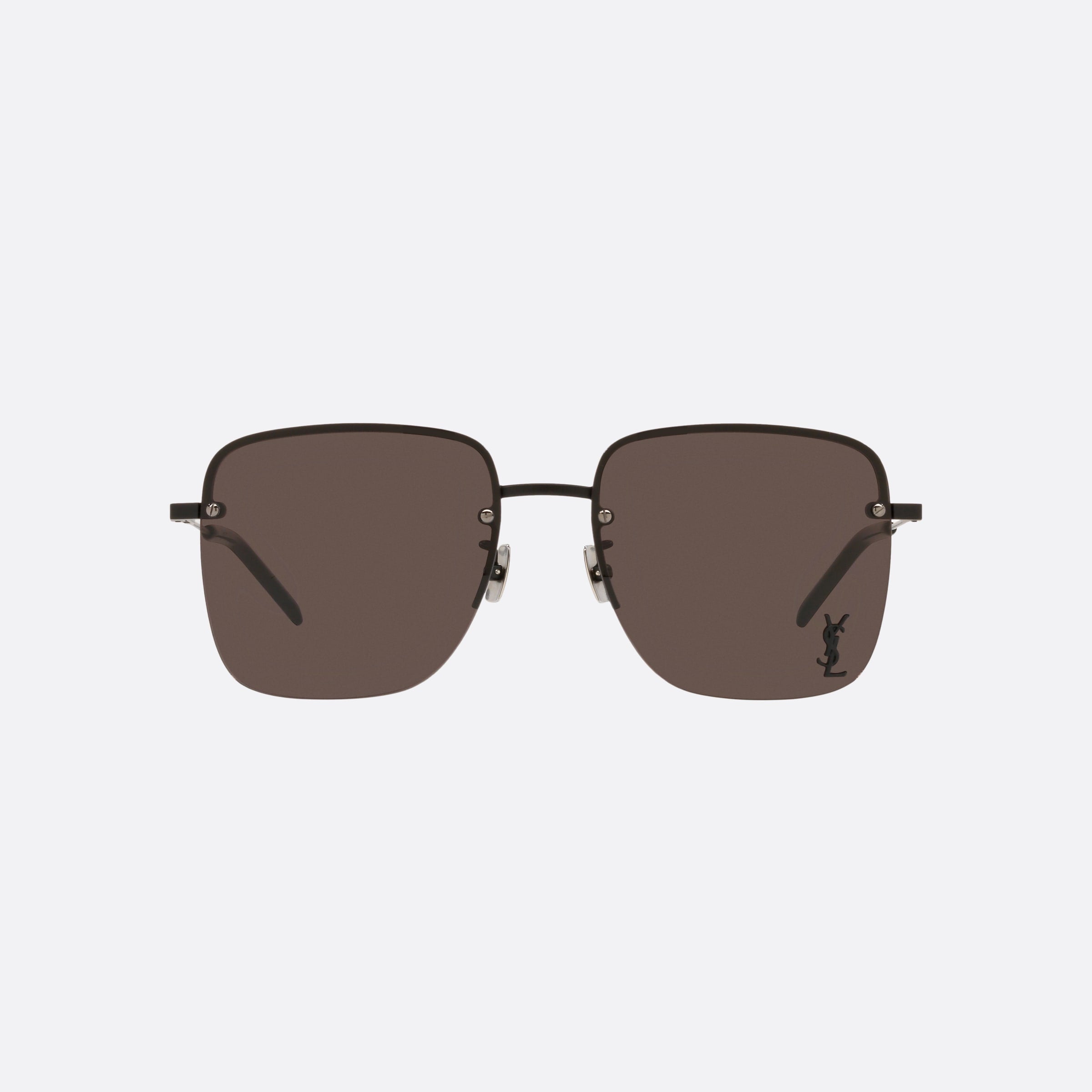 Saint 58mm Laurent Black Rectangle Woman Sunglasses - Side View