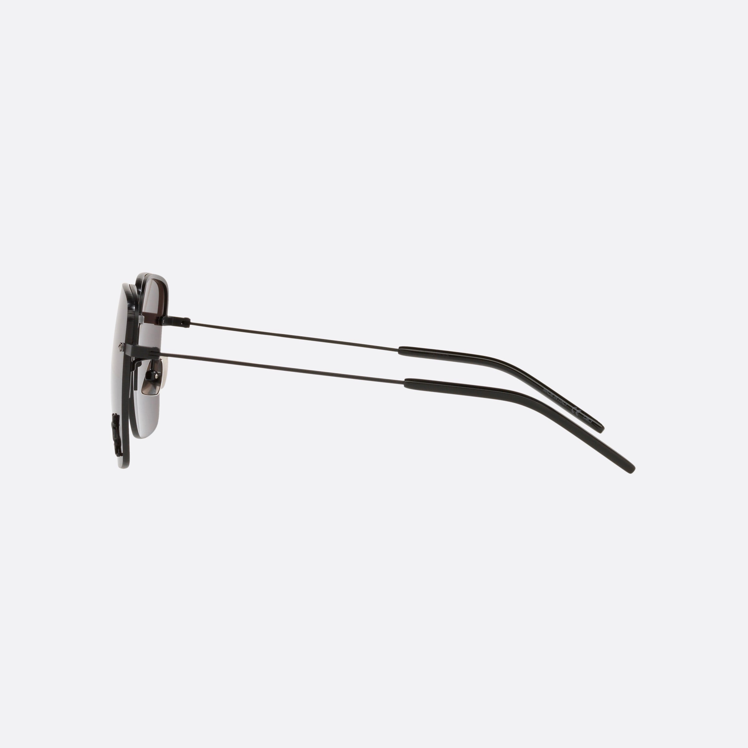 Saint 58mm Laurent Black Rectangle Woman Sunglasses - Detail View