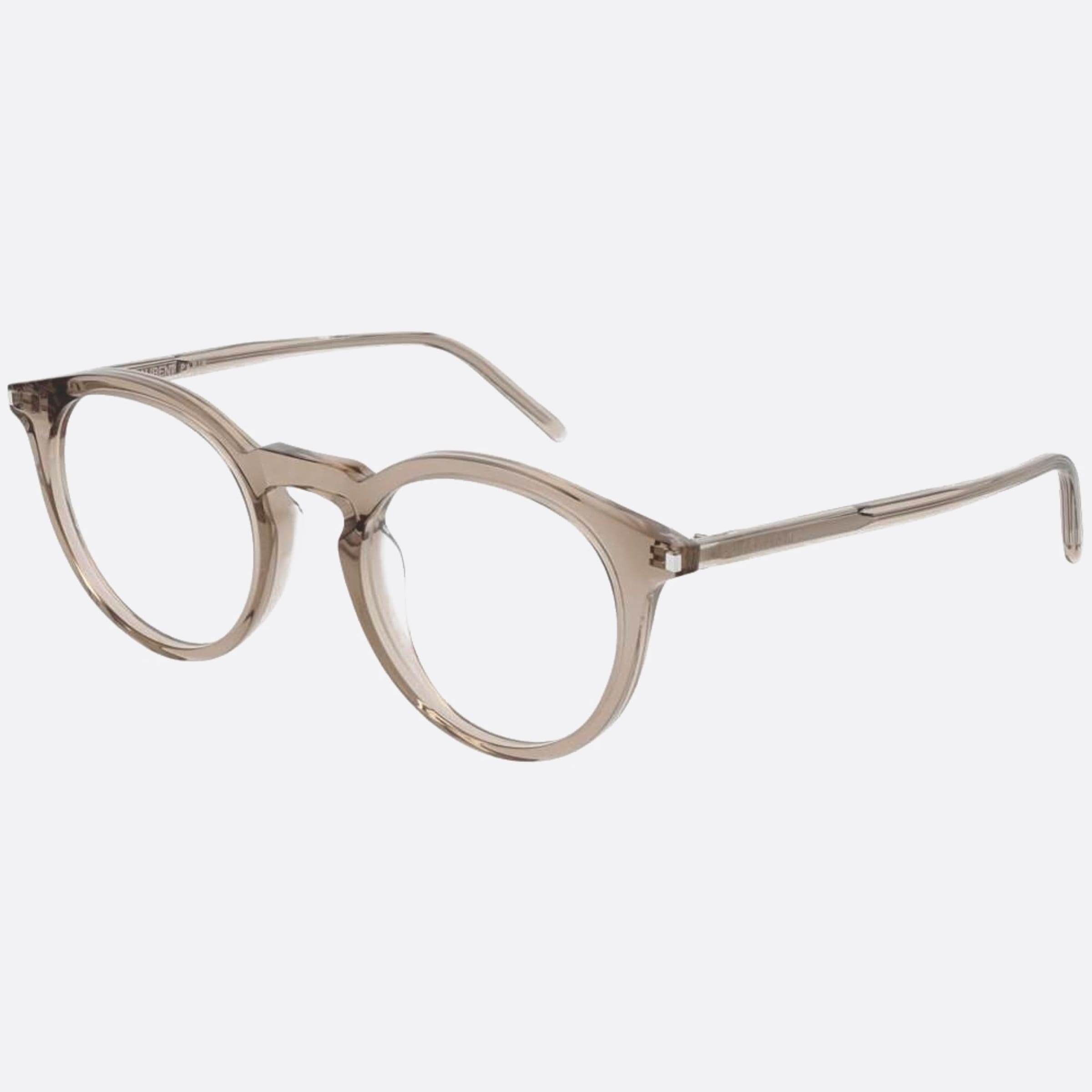 Saint 48mm Laurent Brown Visor Unisex Eyeglasses - Side View