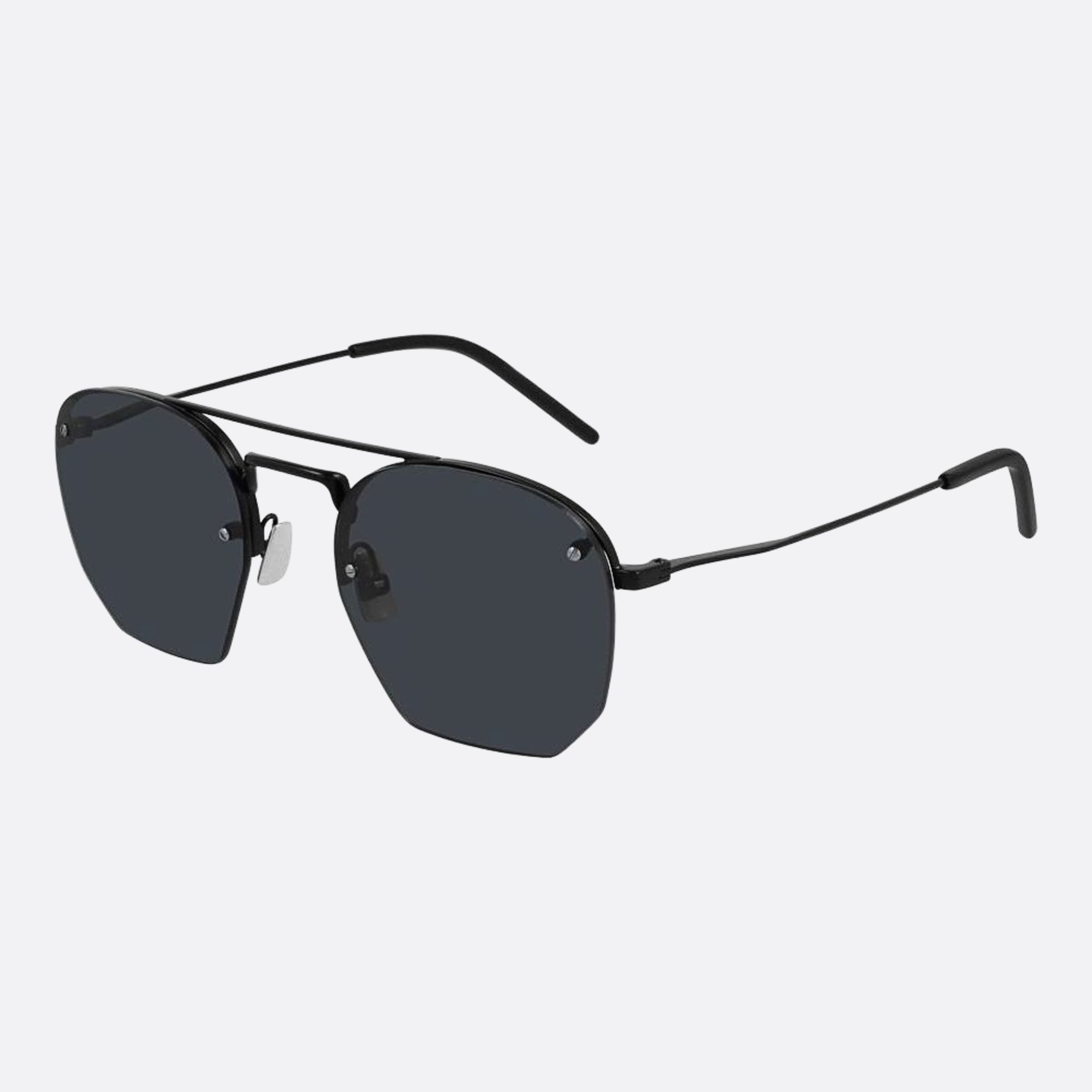Saint 52mm Laurent Black Geometric Man Sunglasses - Side View