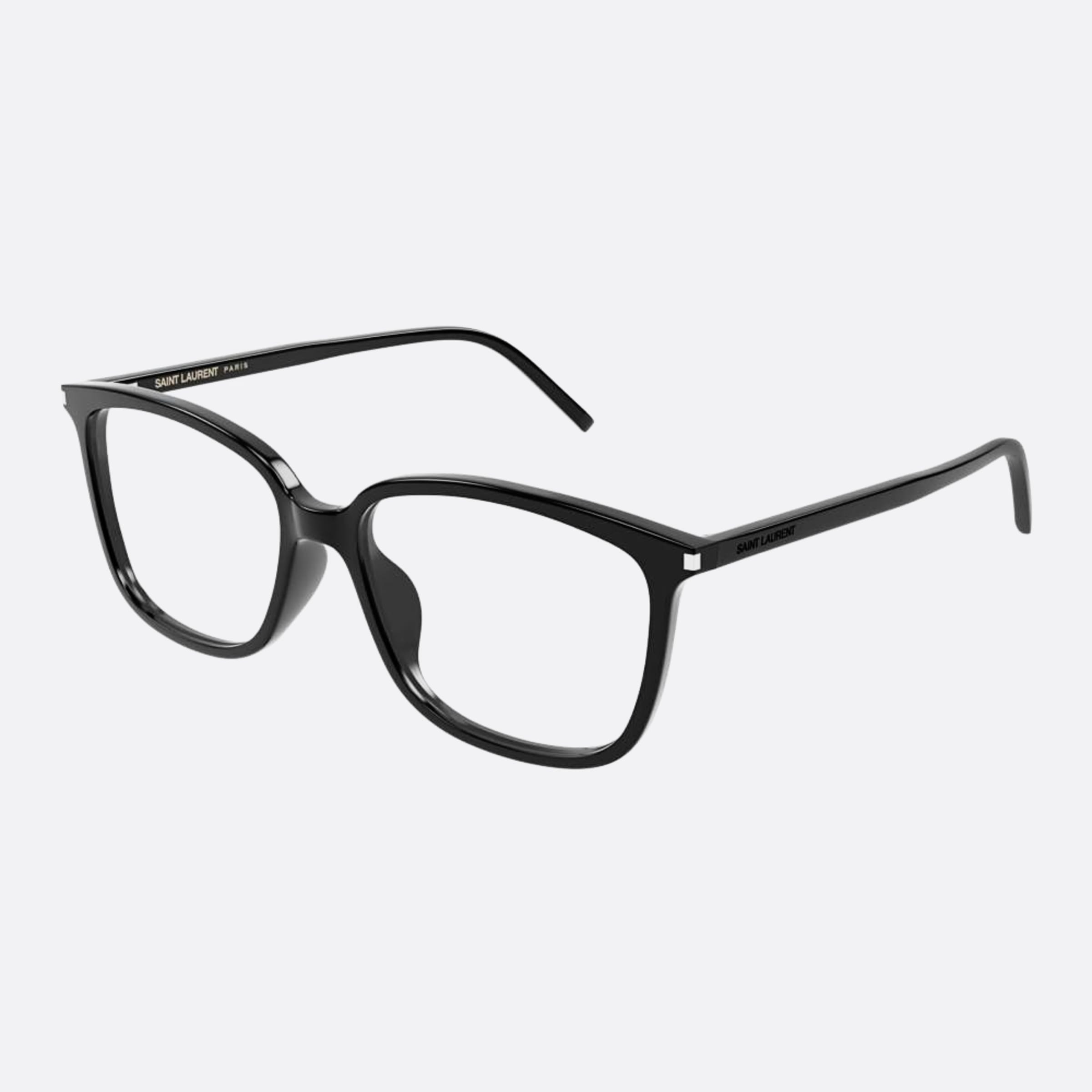 Saint 55mm Laurent Black Squared Woman Eyeglasses - Side View