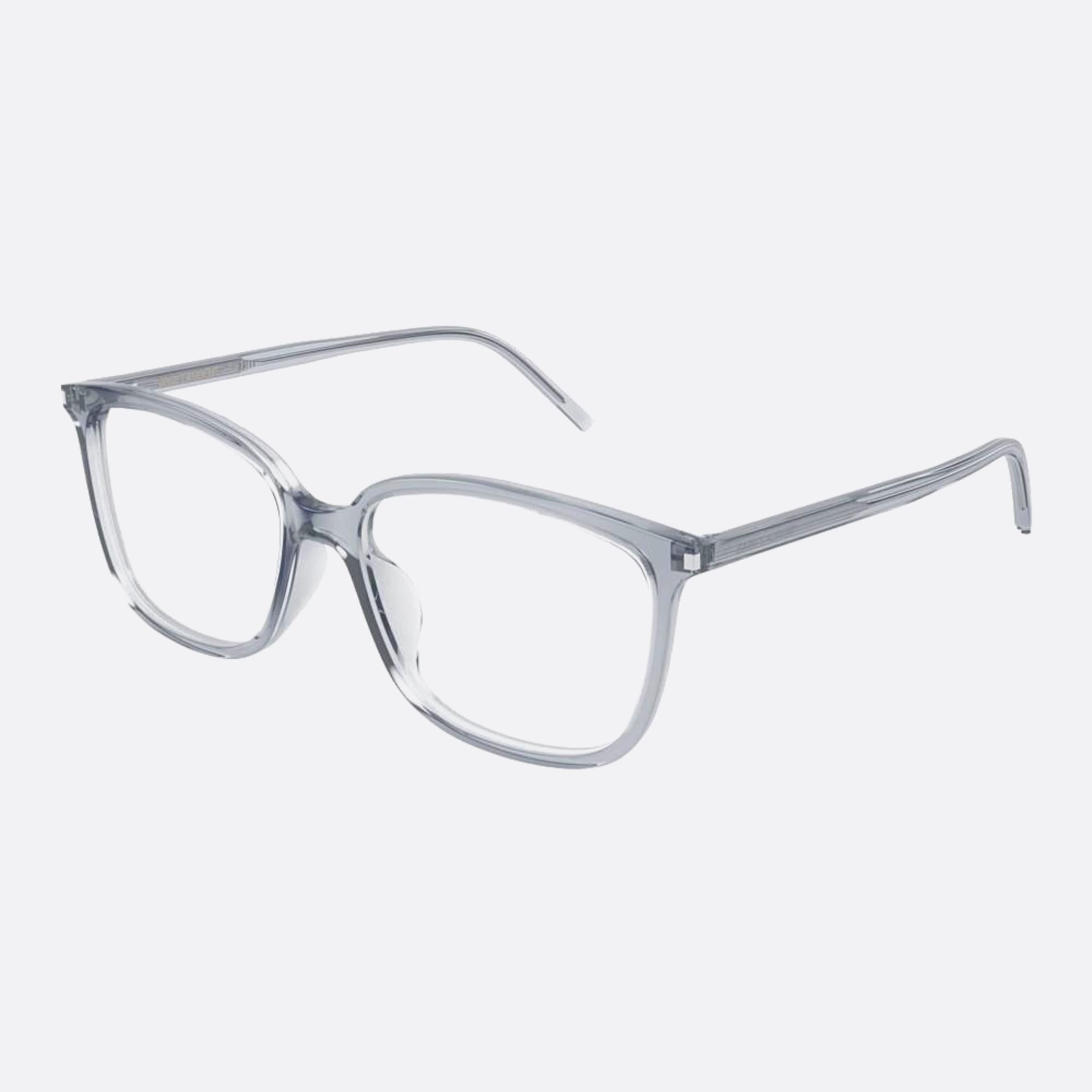 Saint 55mm Laurent Grey Squared Woman Eyeglasses - Side View