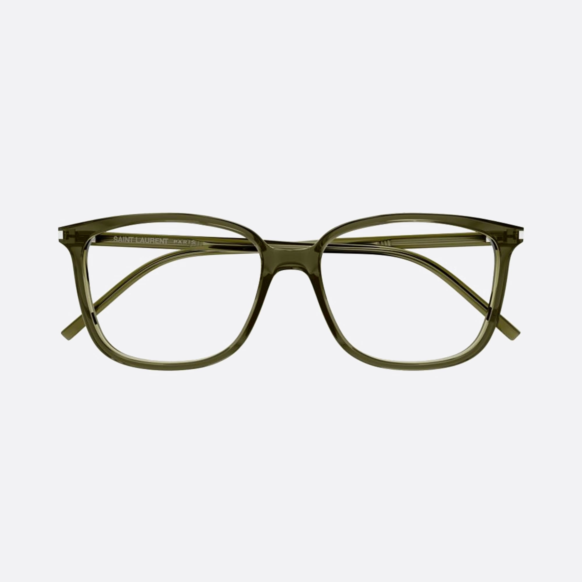 Saint 55mm Laurent Green Squared Woman Eyeglasses - Main View
