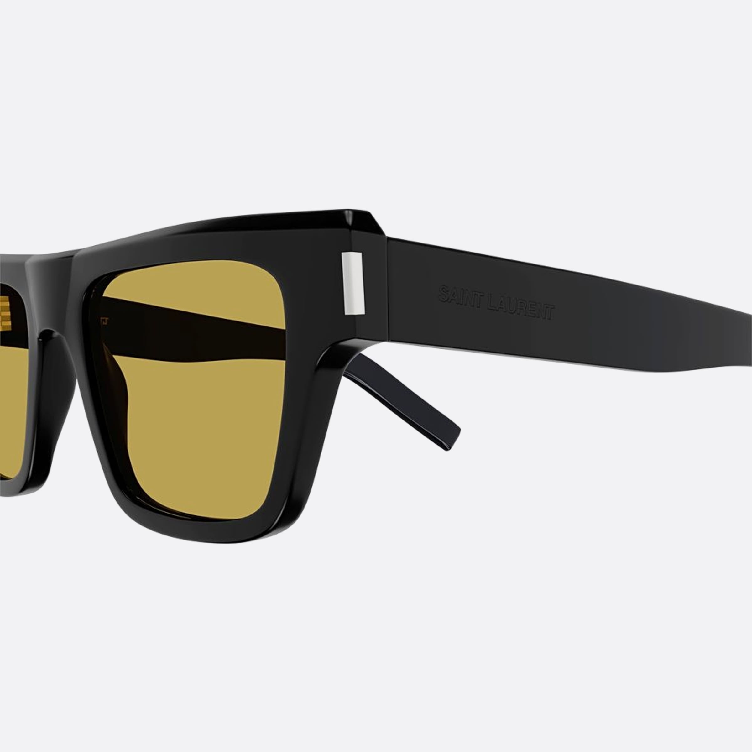 Saint 51mm Laurent Black Geometric Man Sunglasses - Detail View