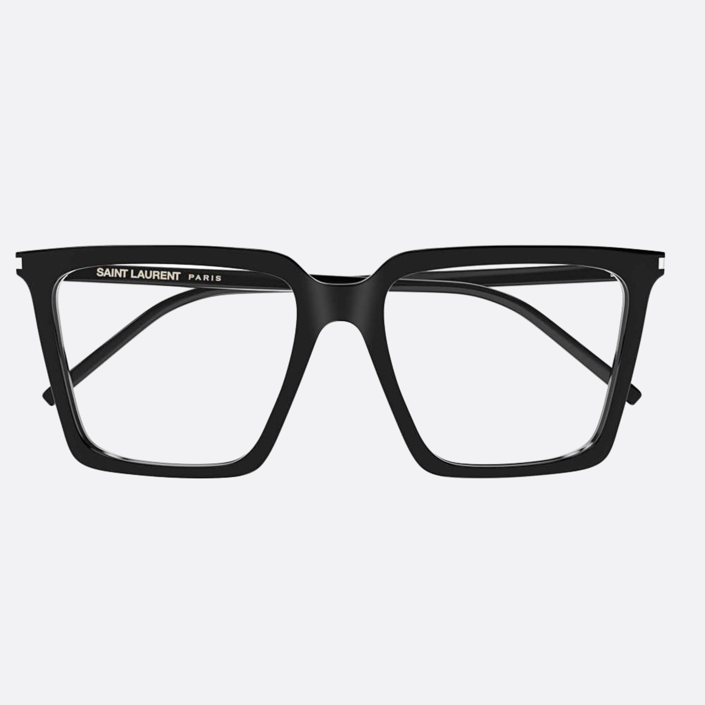 Saint 56mm Laurent Opt Black Geometric Woman Eyeglasses - Main View