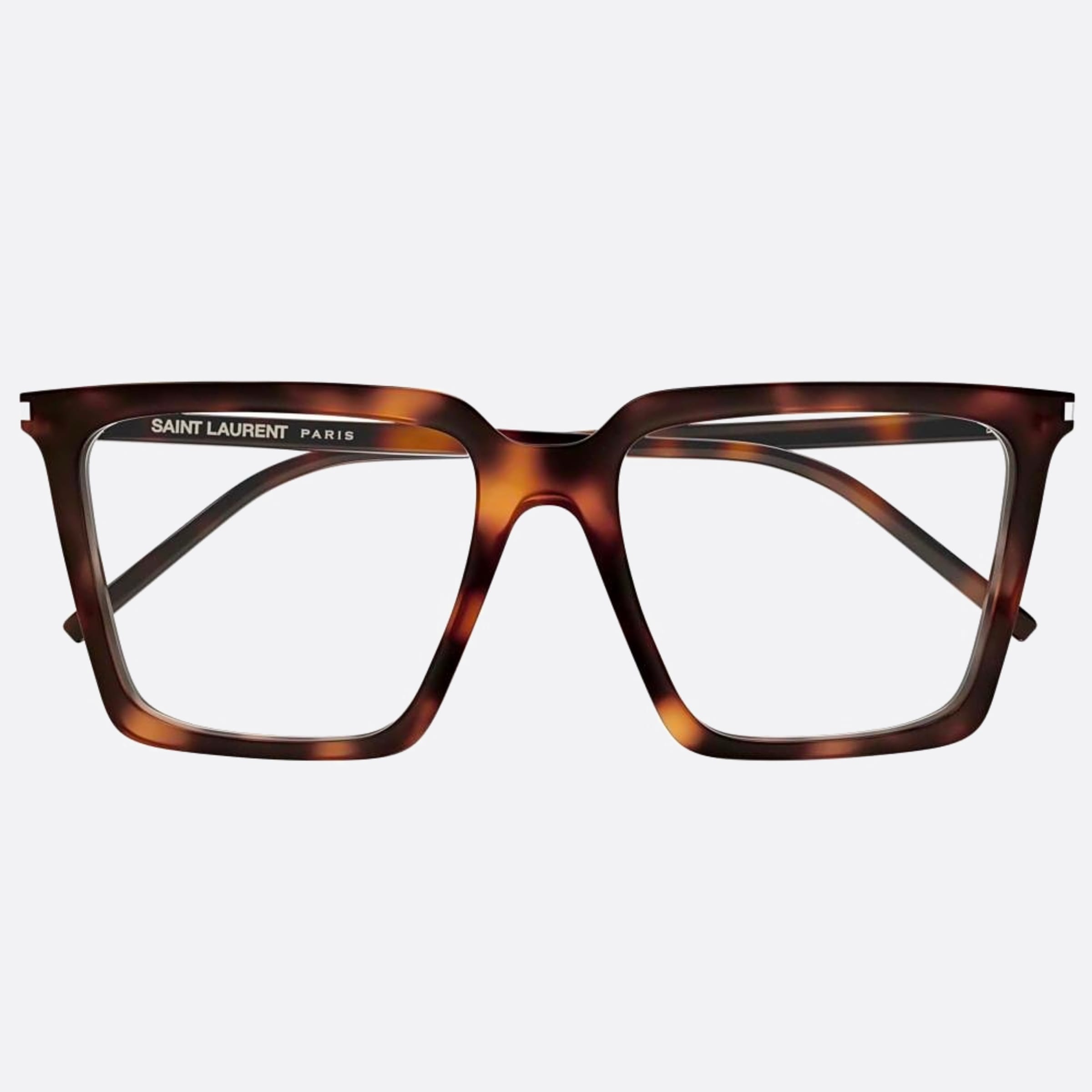 Saint 56mm Laurent Opt Havana Geometric Woman Eyeglasses - Main View