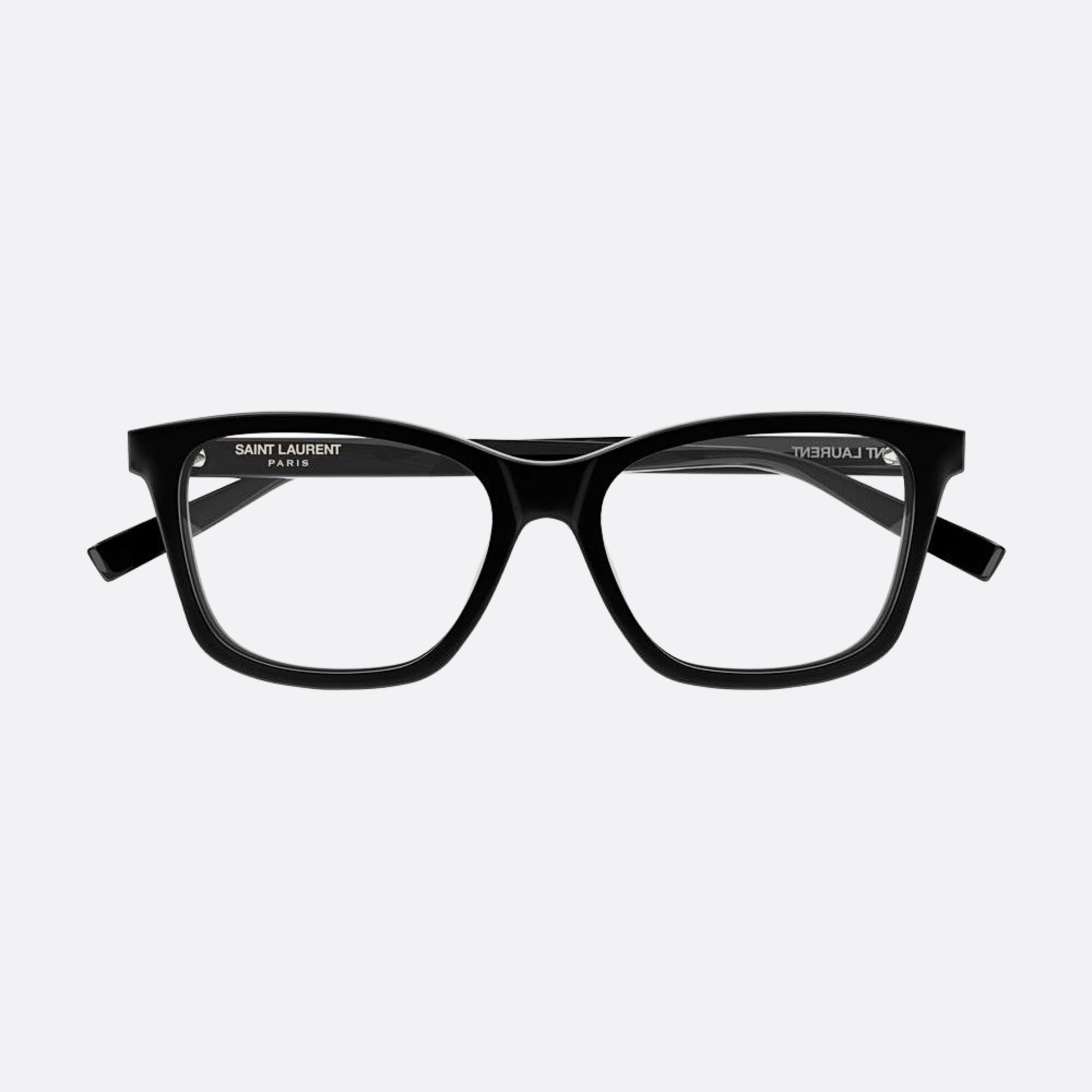 Saint 54mm Laurent Black Geometric Woman Eyeglasses - Main View