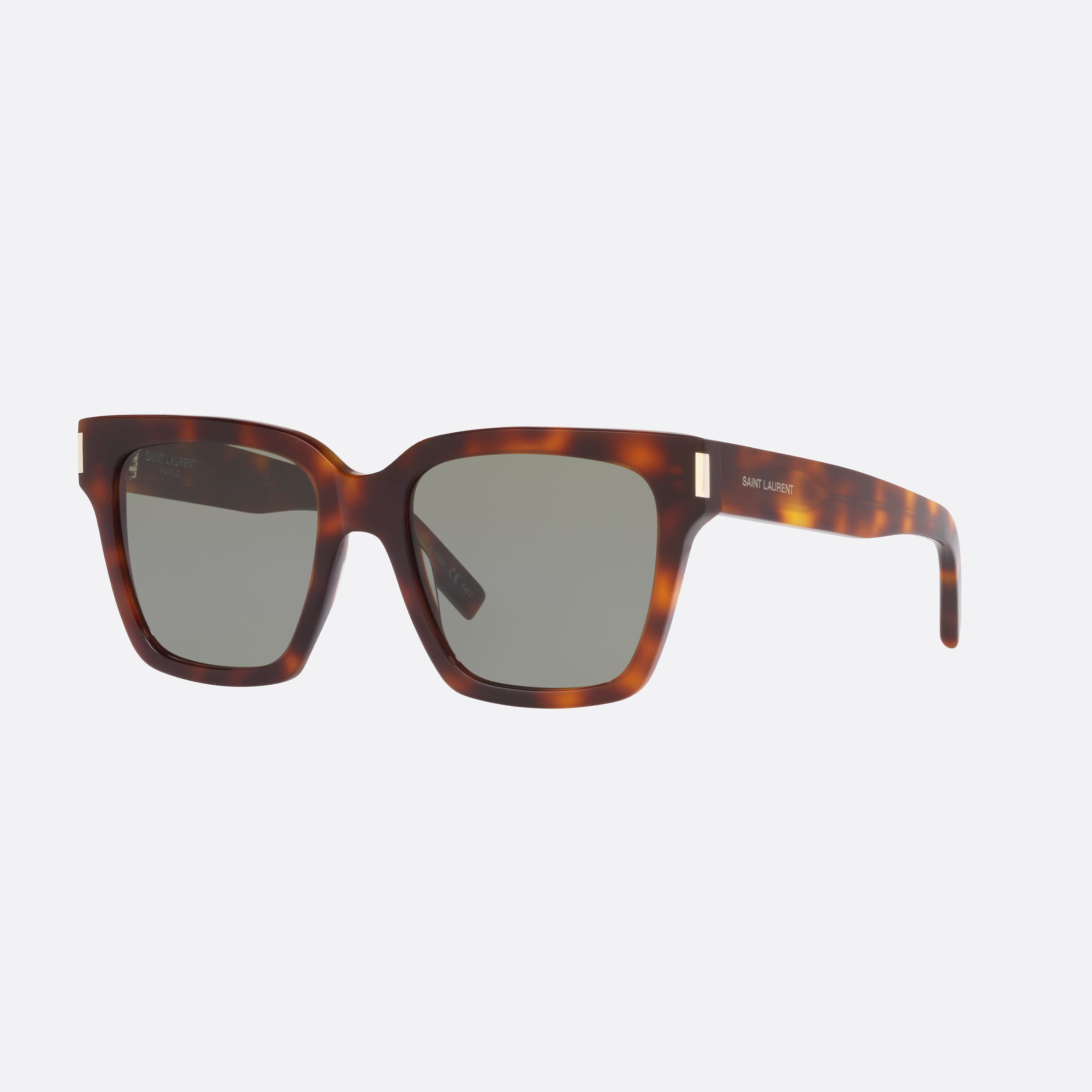 Saint 54mm Laurent Brown Rectangular Unisex Sunglasses - Main View