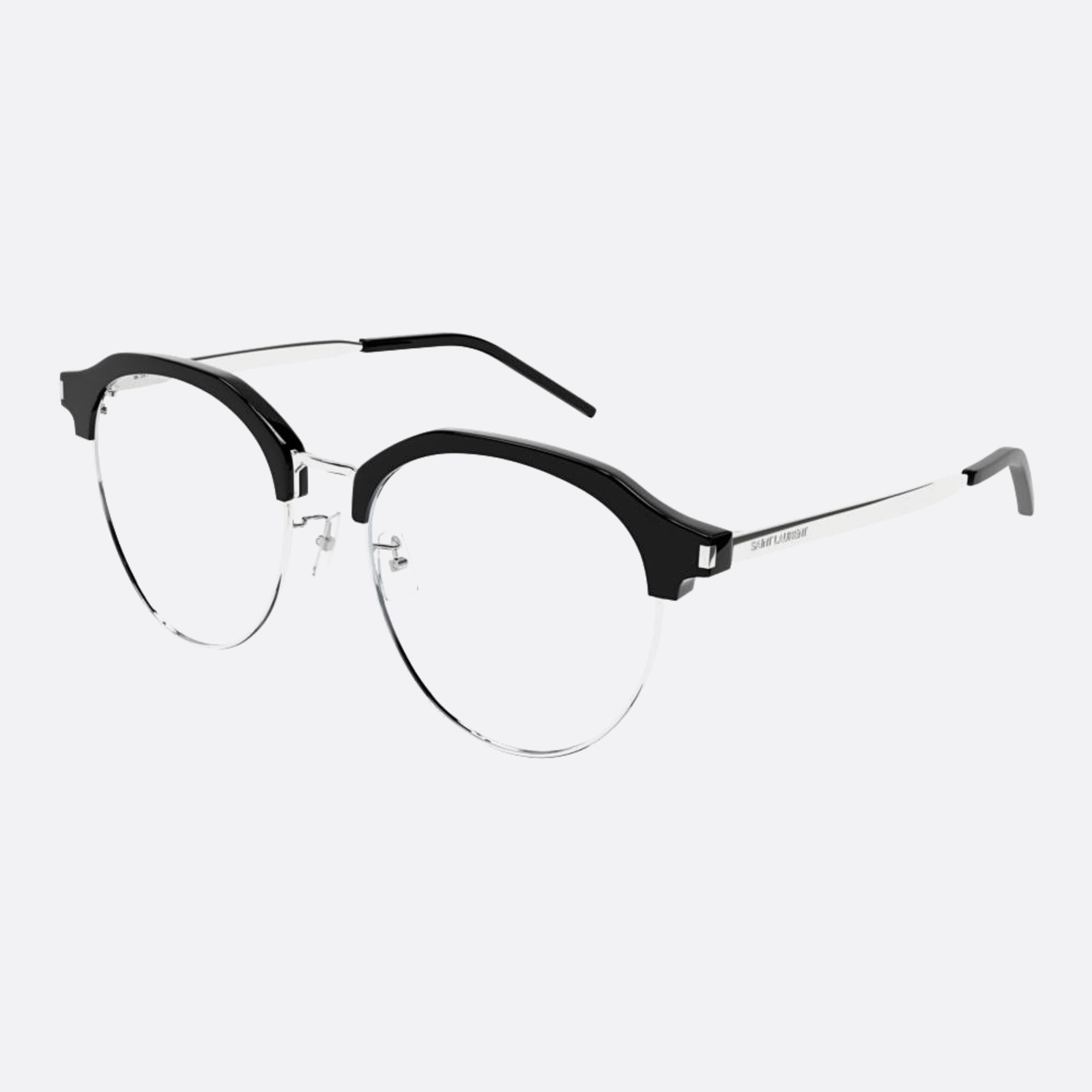 Saint 54mm Laurent Gold Pantos Women Eyeglasses - Side View